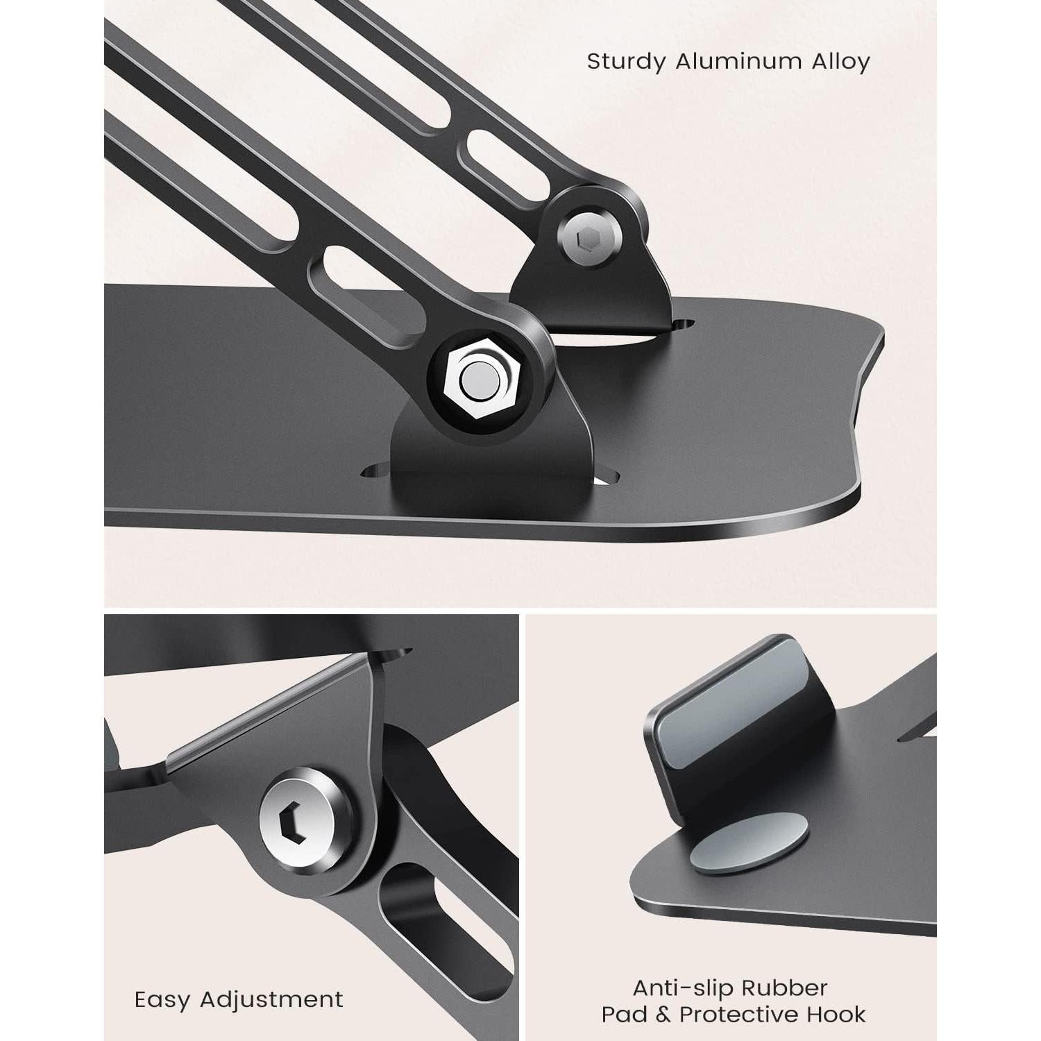 Soporte Ajustable para Laptop JOIOT Plegable Negro 11-16"