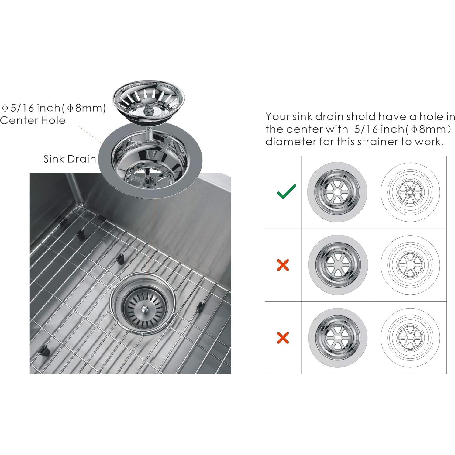 Colador de Fregadero KANARY Acero Inoxidable 8.89 cm Negro Mate