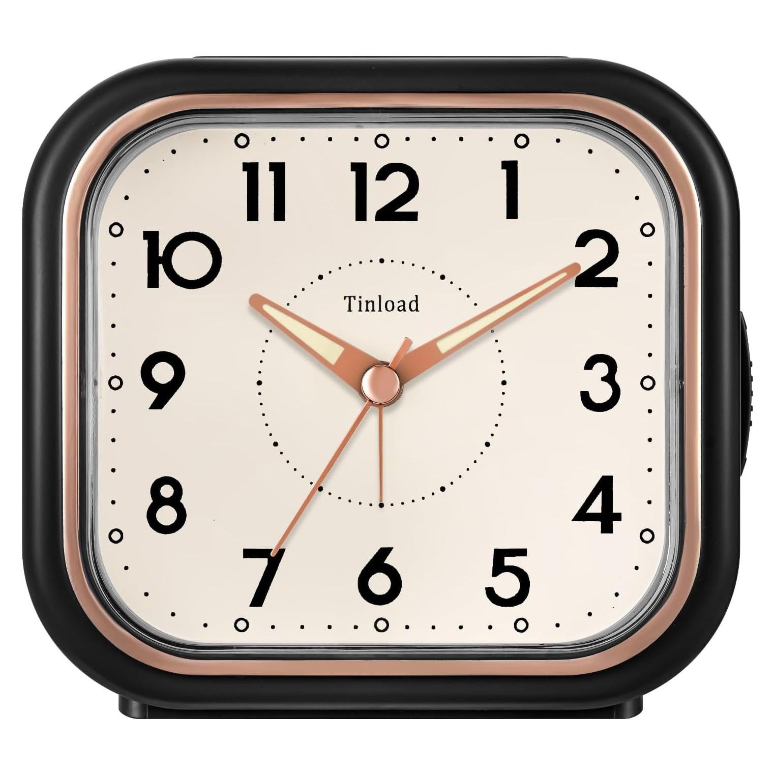 Reloj Despertador Analógico Retro Tinload-mc Negro 11.43 cm