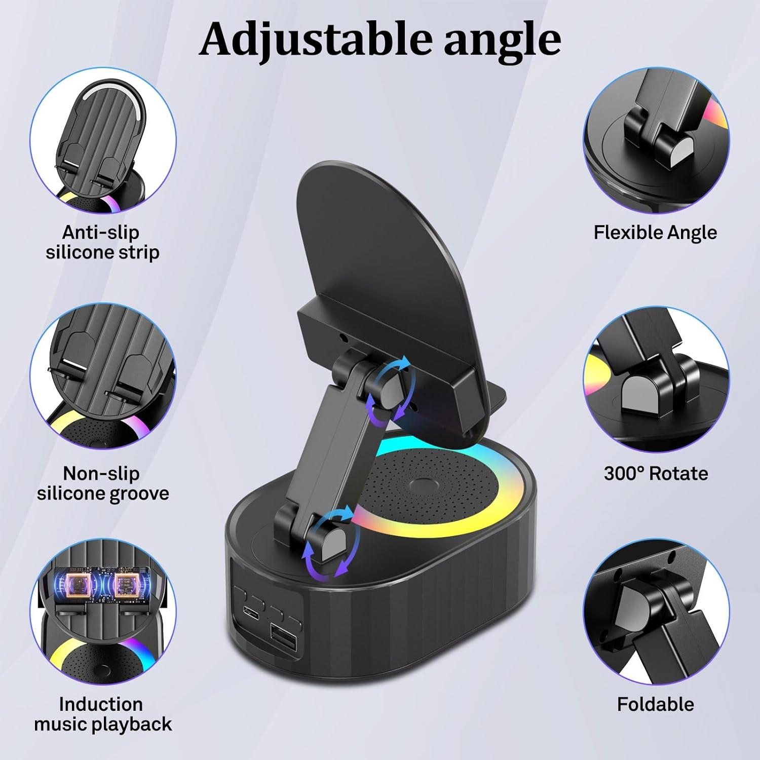 Altavoz Bluetooth Inalámbrico AKLLCCR ZJ-016 5 en 1 con Luz LED