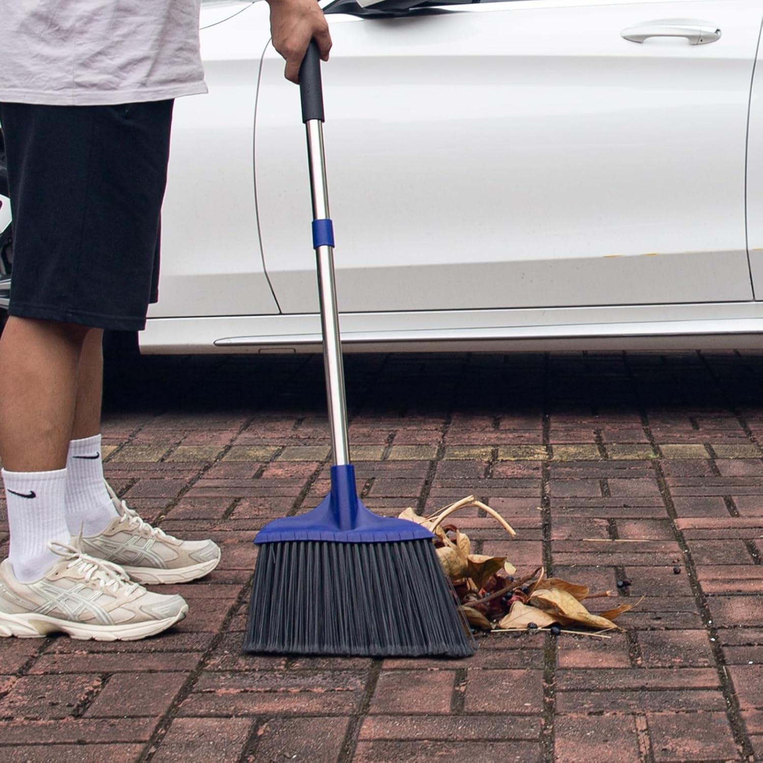 Escoba Angular Pesada KeFanta 6 Paquete Azul 135 cm