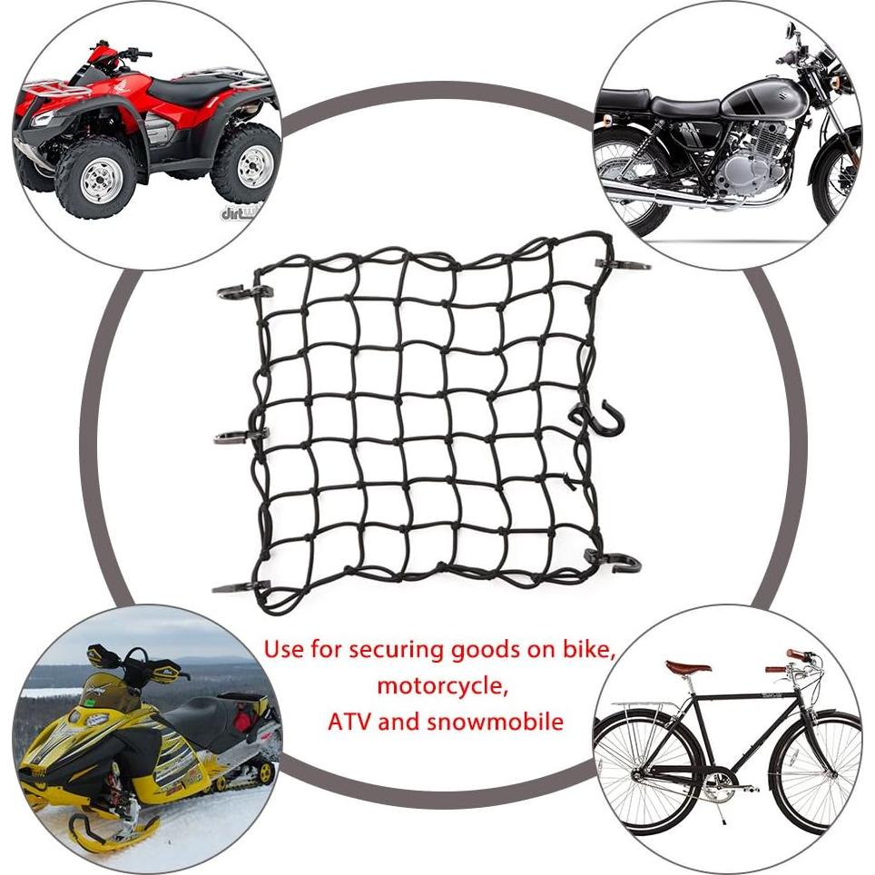 Red de Carga Bungee CZC AUTO 38x38cm con 6 Ganchos Ajustables