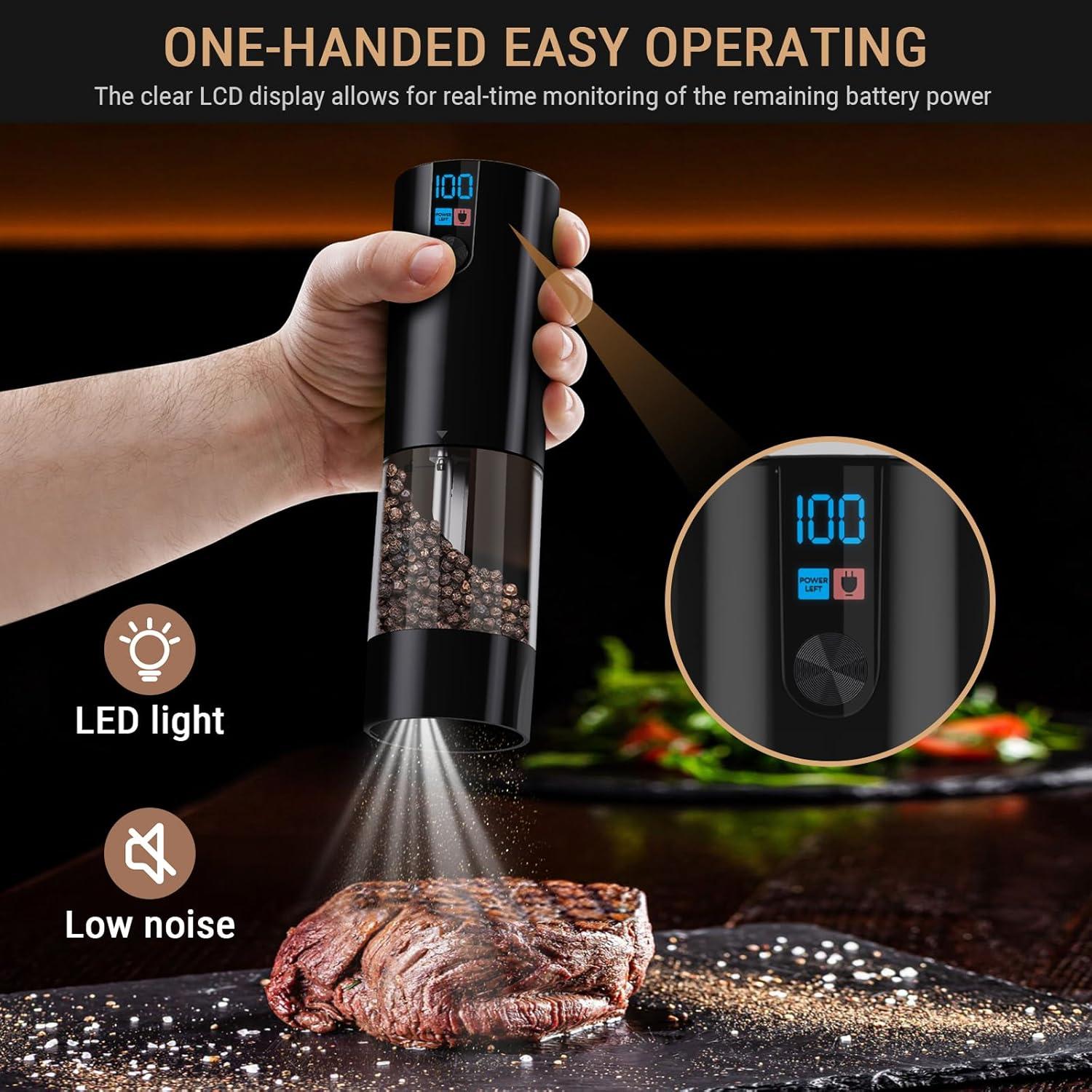 Molinillos Eléctricos de Sal y Pimienta NuvaConx 120ml LED