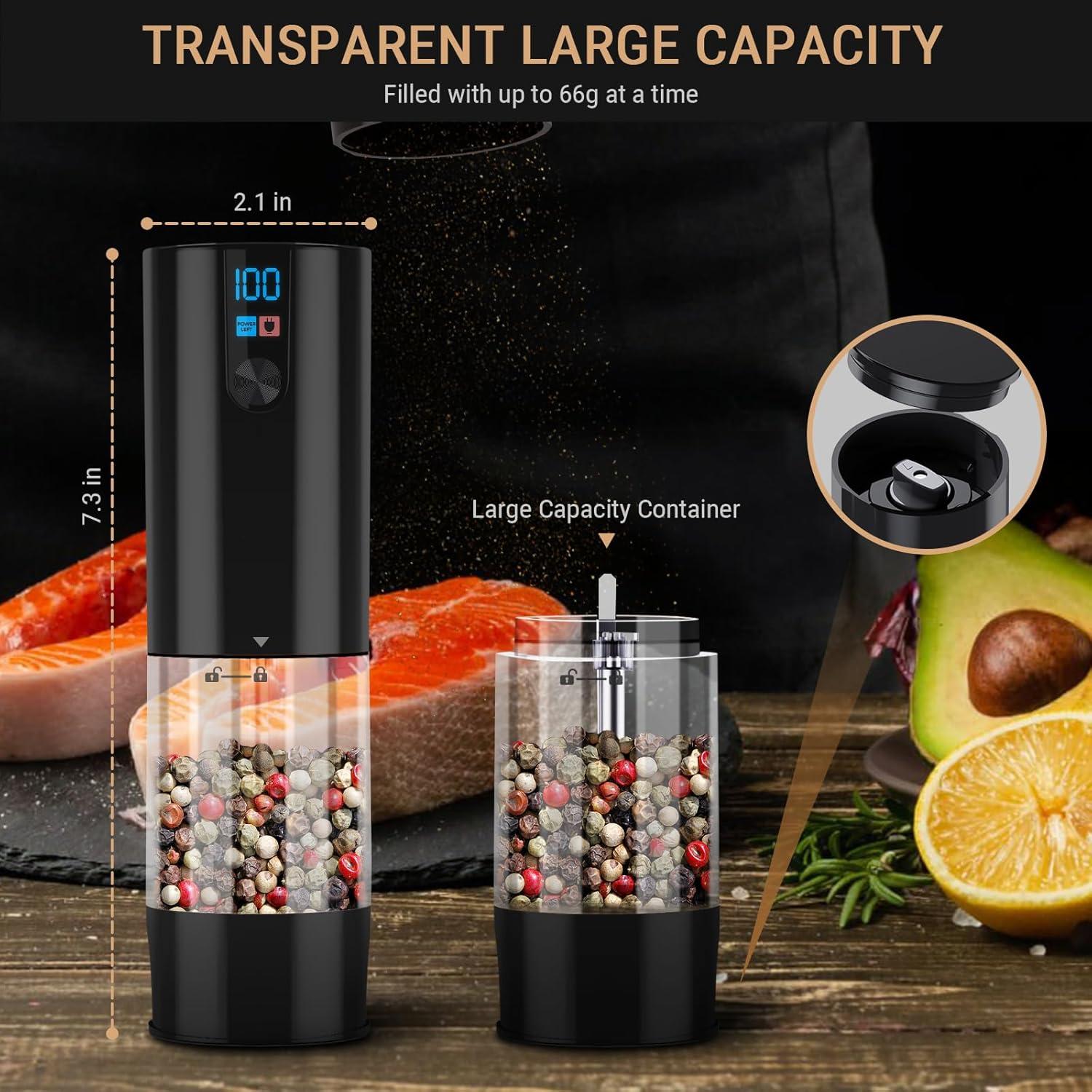 Molinillos Eléctricos de Sal y Pimienta NuvaConx 120ml LED