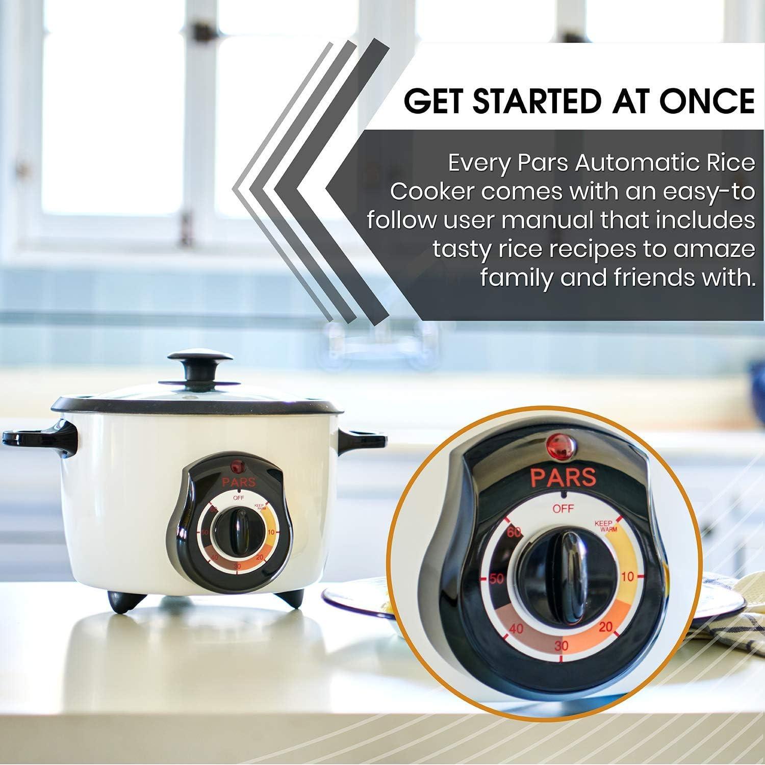 Arrocera Automática Pars de 3 Tazas Acero Inoxidable