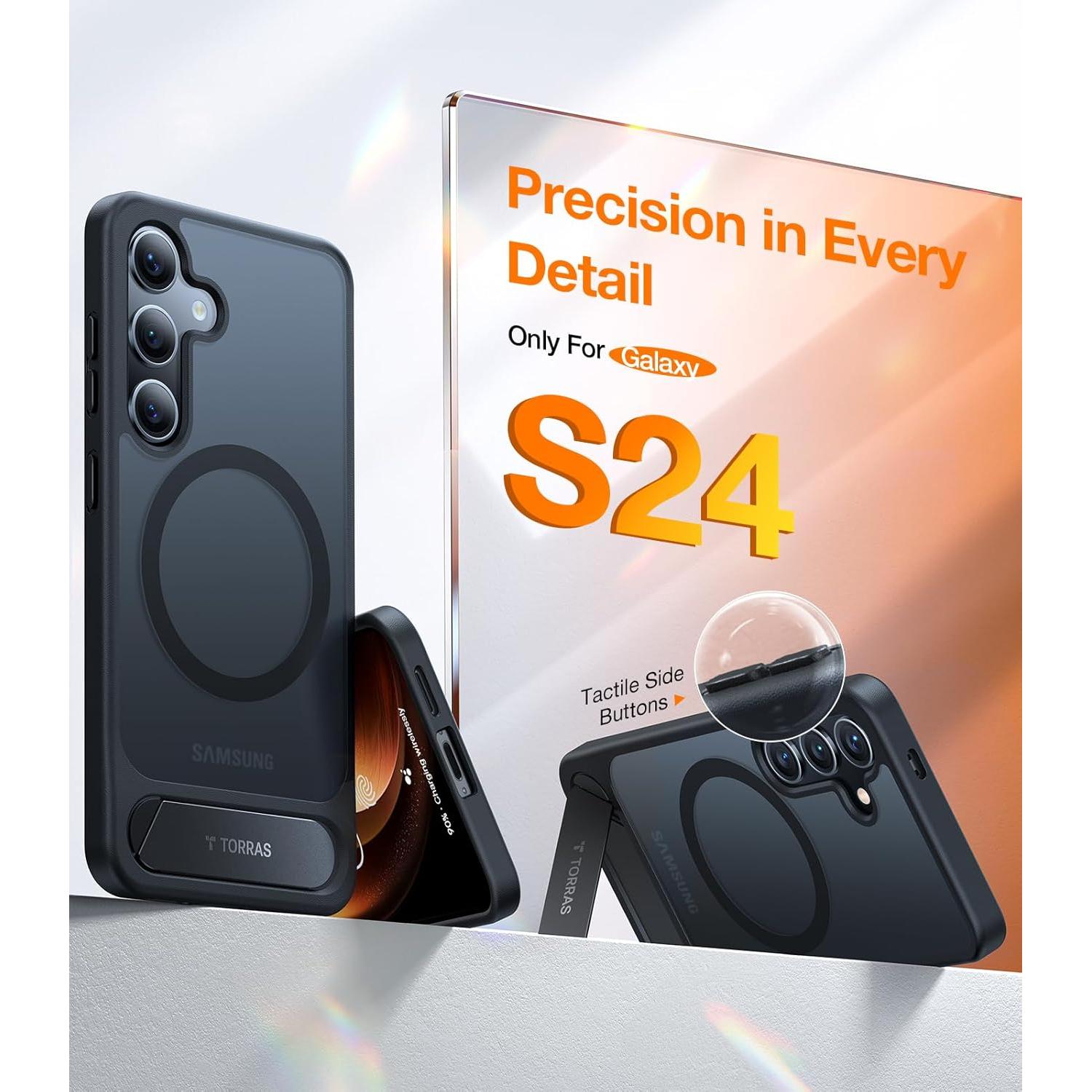 Soporte Magnético TORRAS para Funda Samsung Galaxy S24 Negro