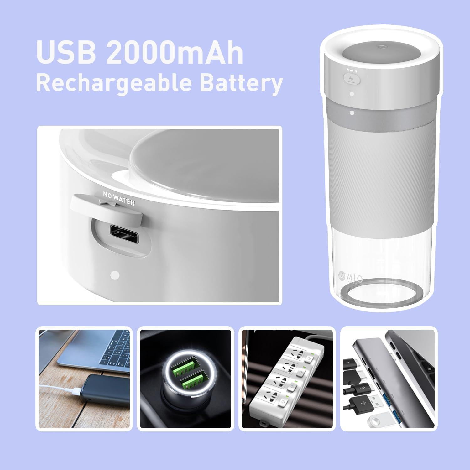 Licuadora Portátil MIO SJ-1001 300 mL Recargable USB-C Gris