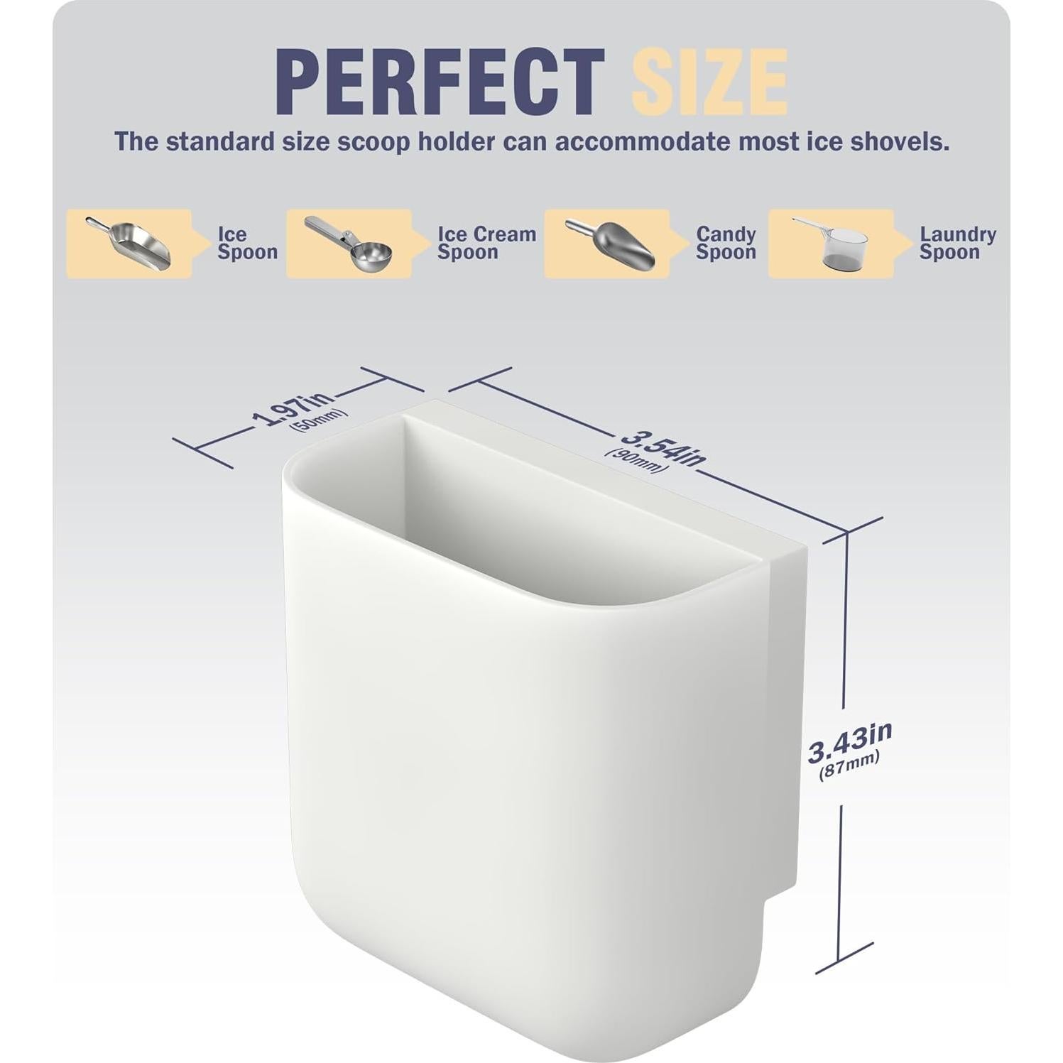 Soporte para cuchara de hielo Neepanda autoadhesivo 9x5 cm