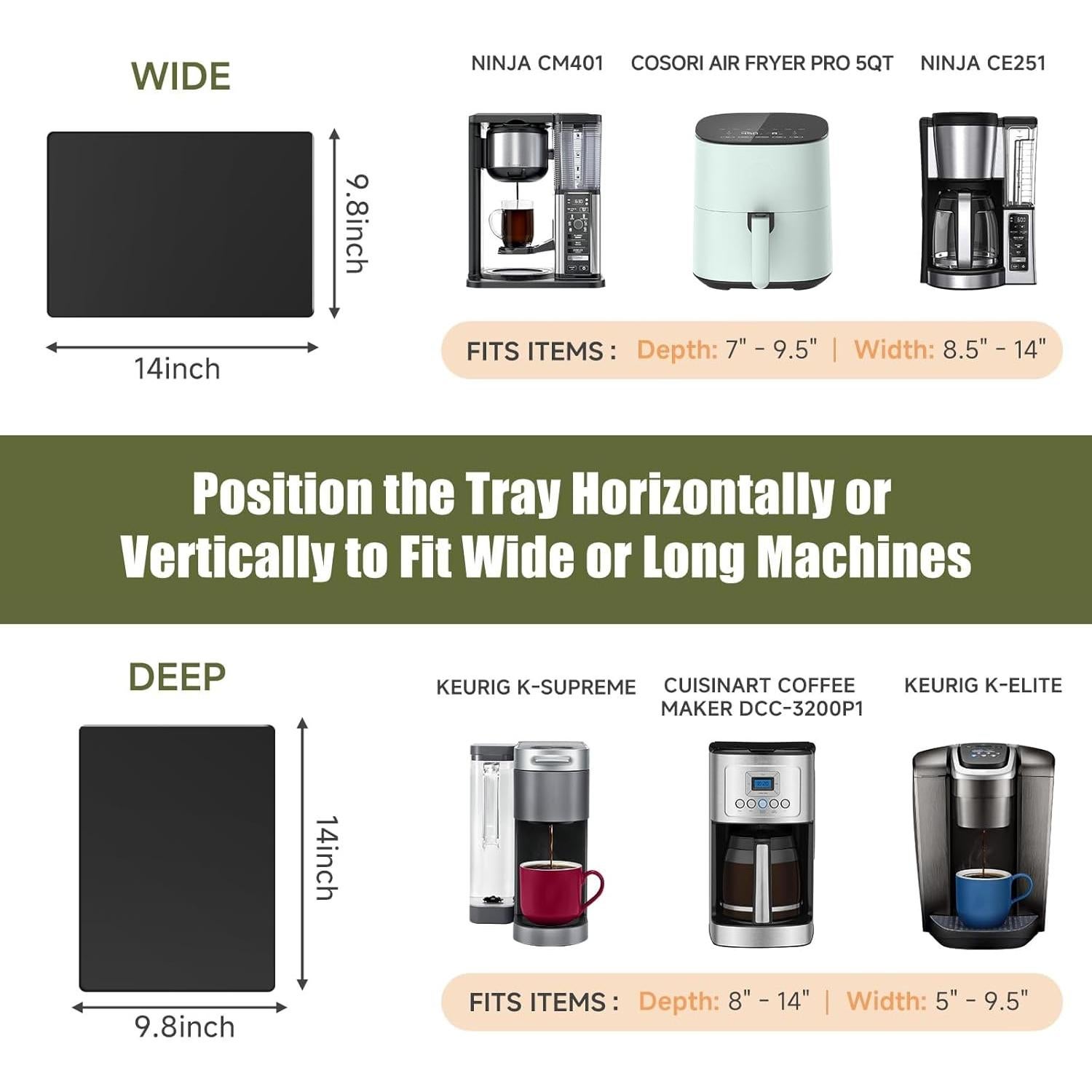 Deslizador de Electrodomésticos Xykzra 24.9x35.6cm Negro