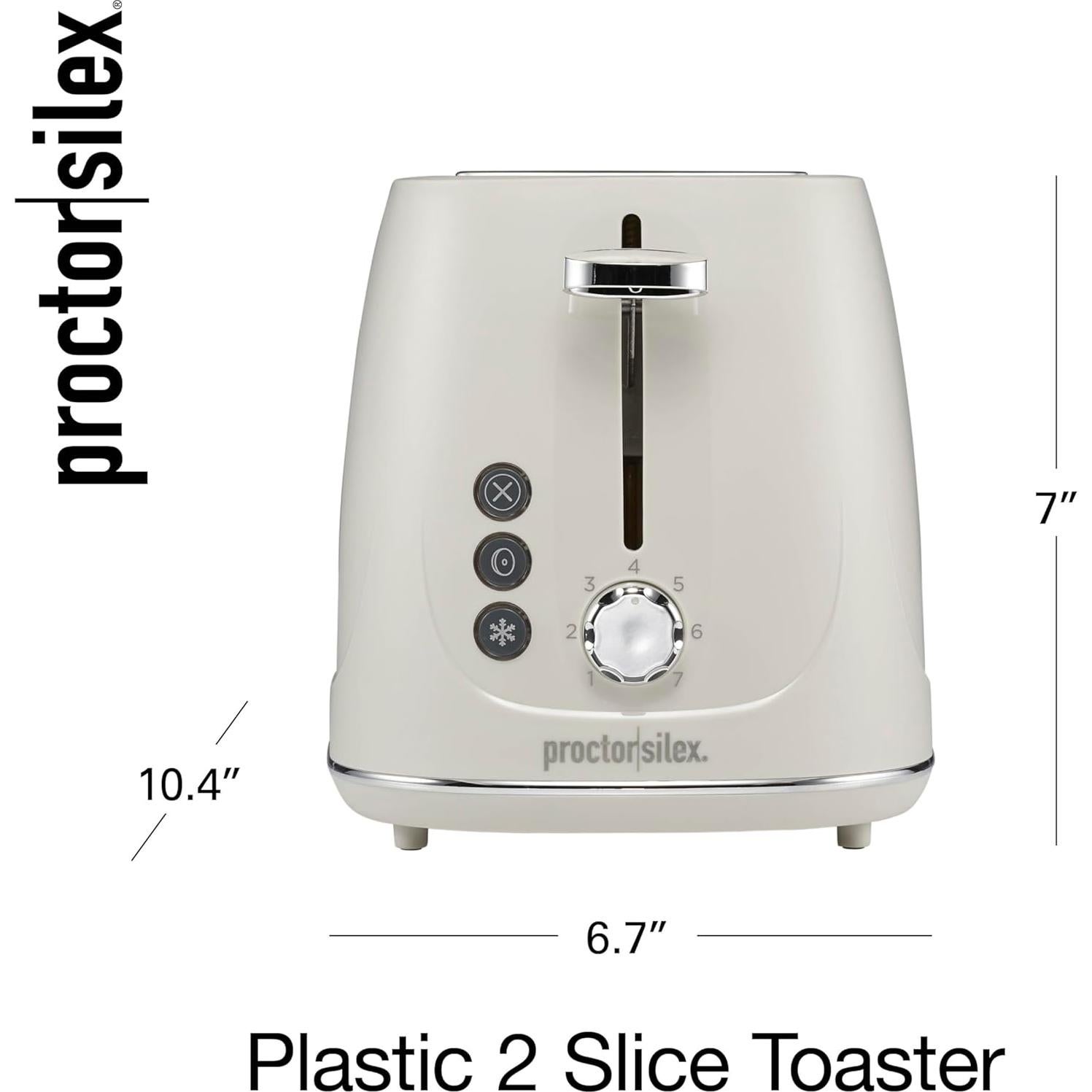 Tostadora Proctor Silex 2 Rebanadas Blanco Avena 700W