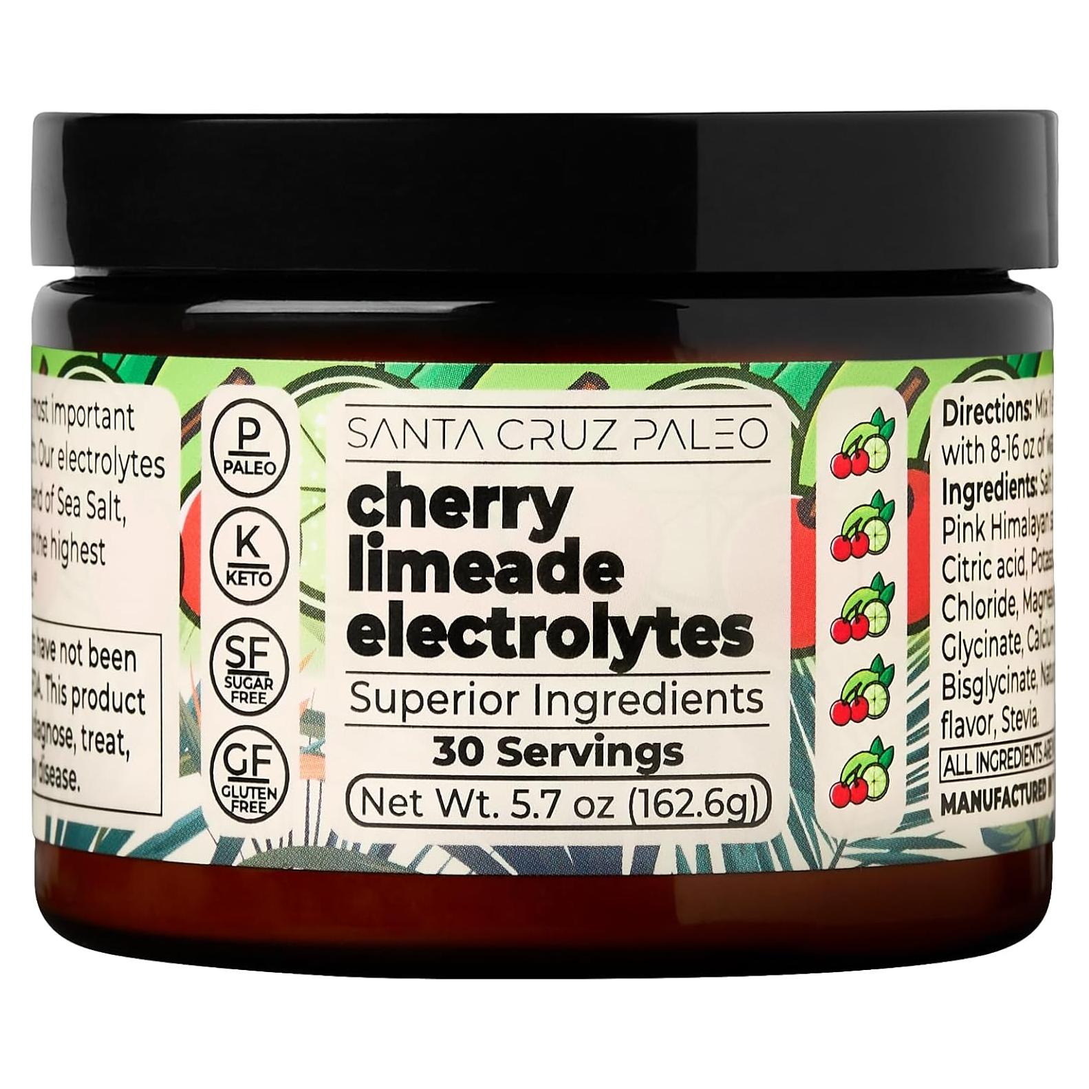 Polvo Electrolito Santa Cruz Paleo Lima Cereza 30 Porciones