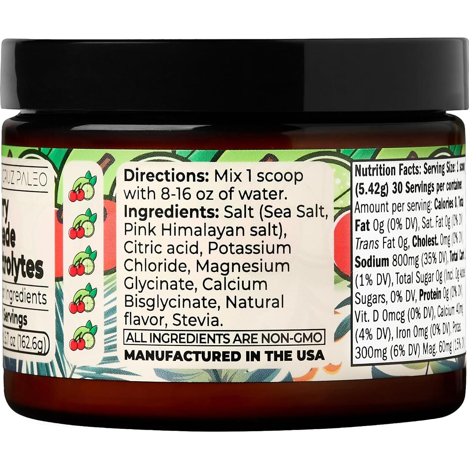 Polvo Electrolito Santa Cruz Paleo Lima Cereza 30 Porciones