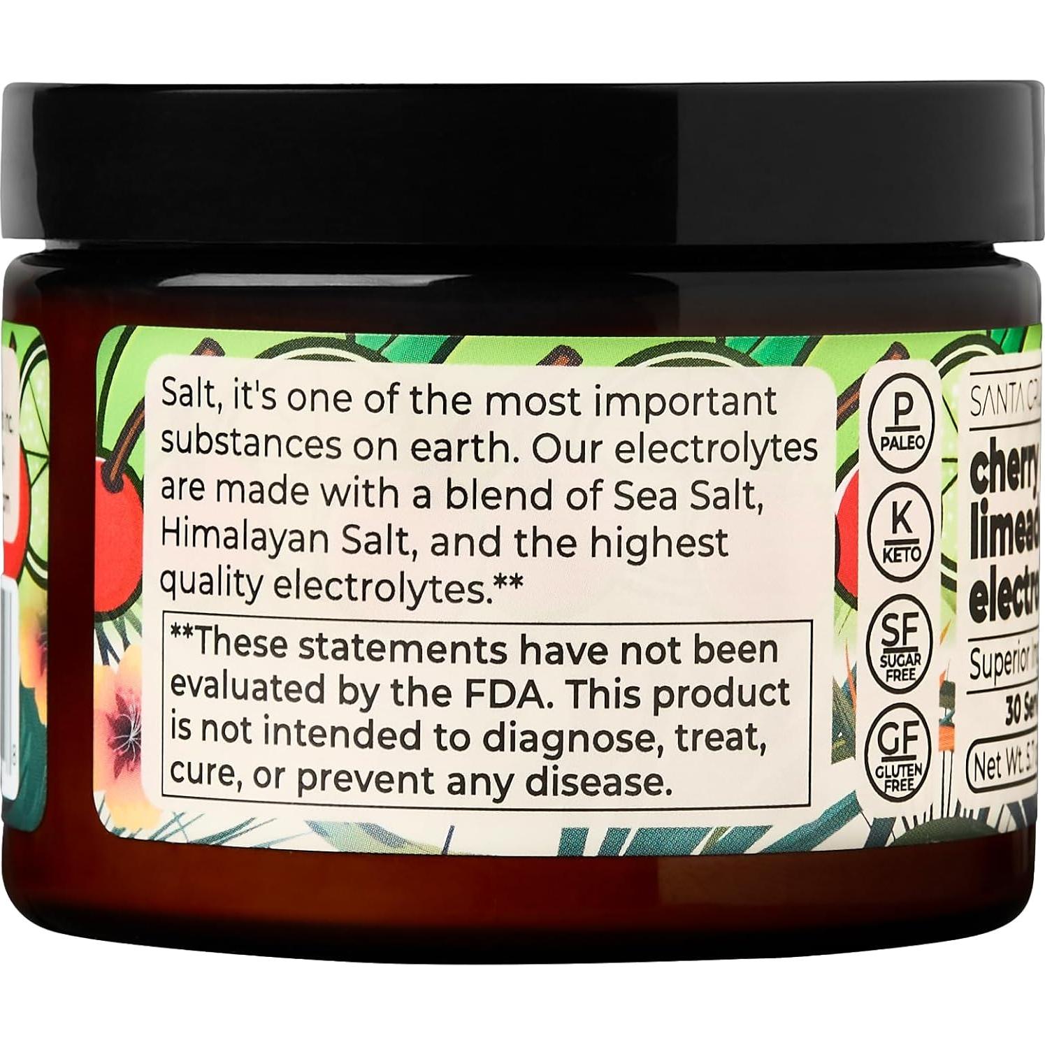 Polvo Electrolito Santa Cruz Paleo Lima Cereza 30 Porciones