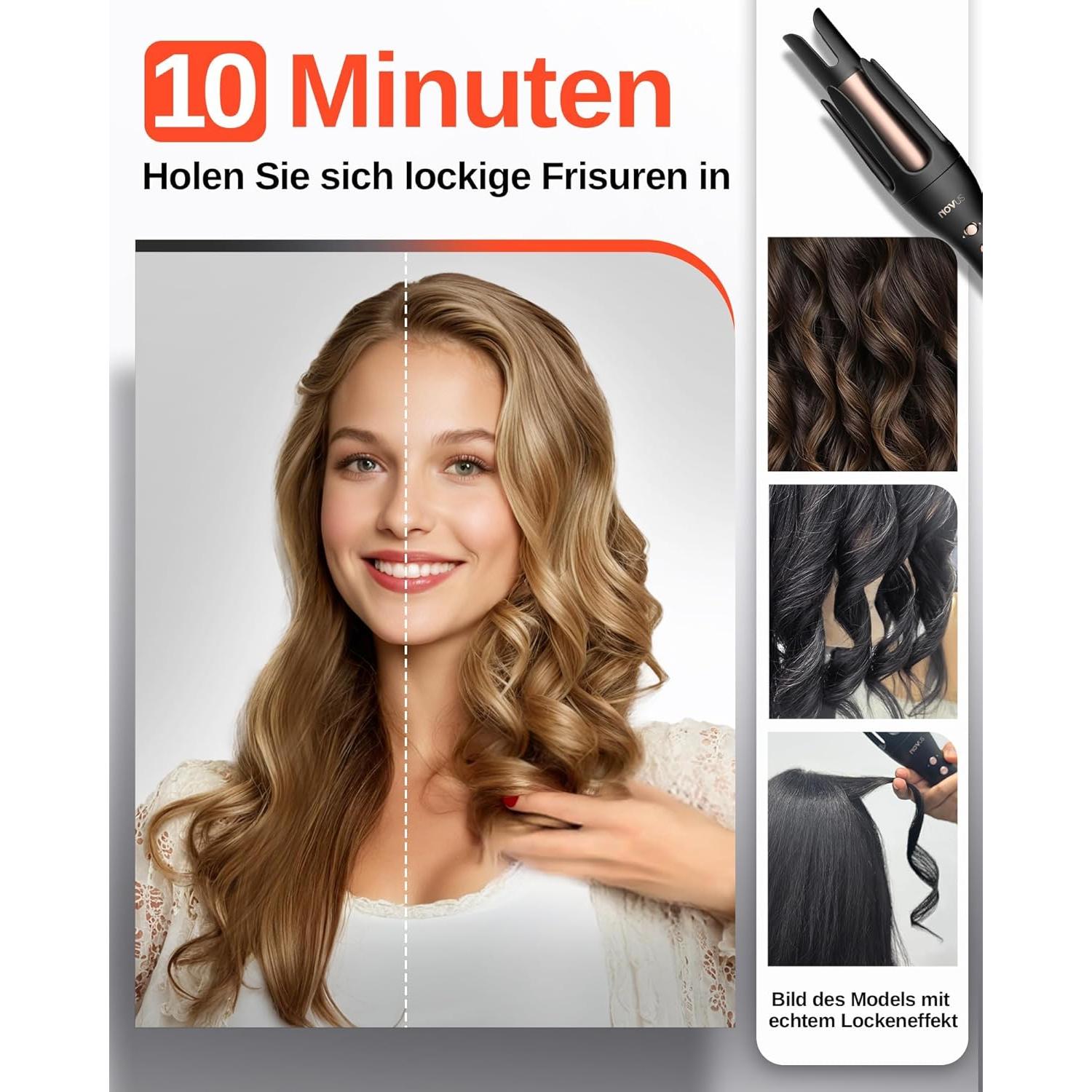 Plancha de Rizar Automática NOVUS NV618A-02 Cerámica 3 Temperaturas