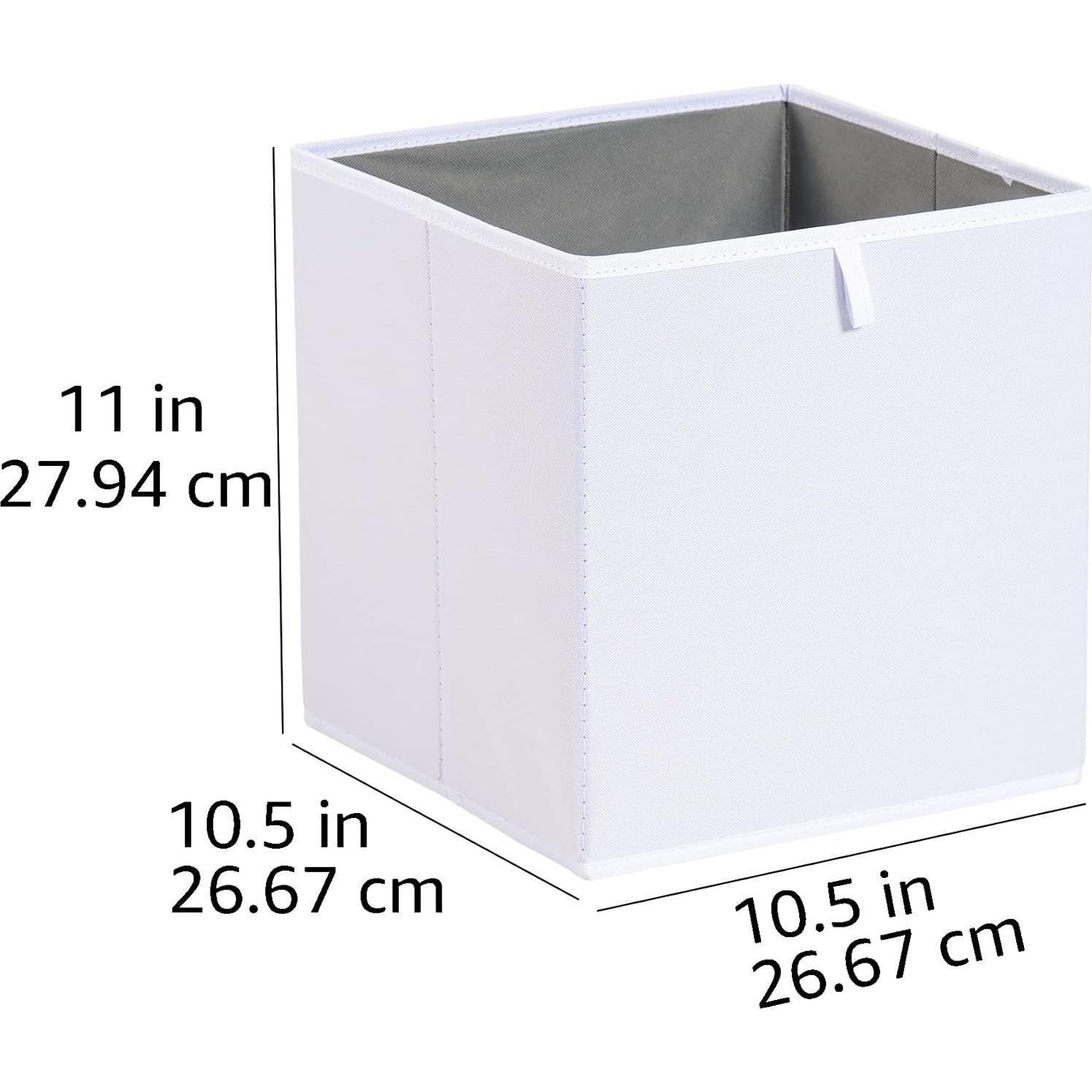 Cajas Organizadoras Plegables Amazon Basics, 6 Unidades, 26.7x26.7x27.9 cm, Blancas