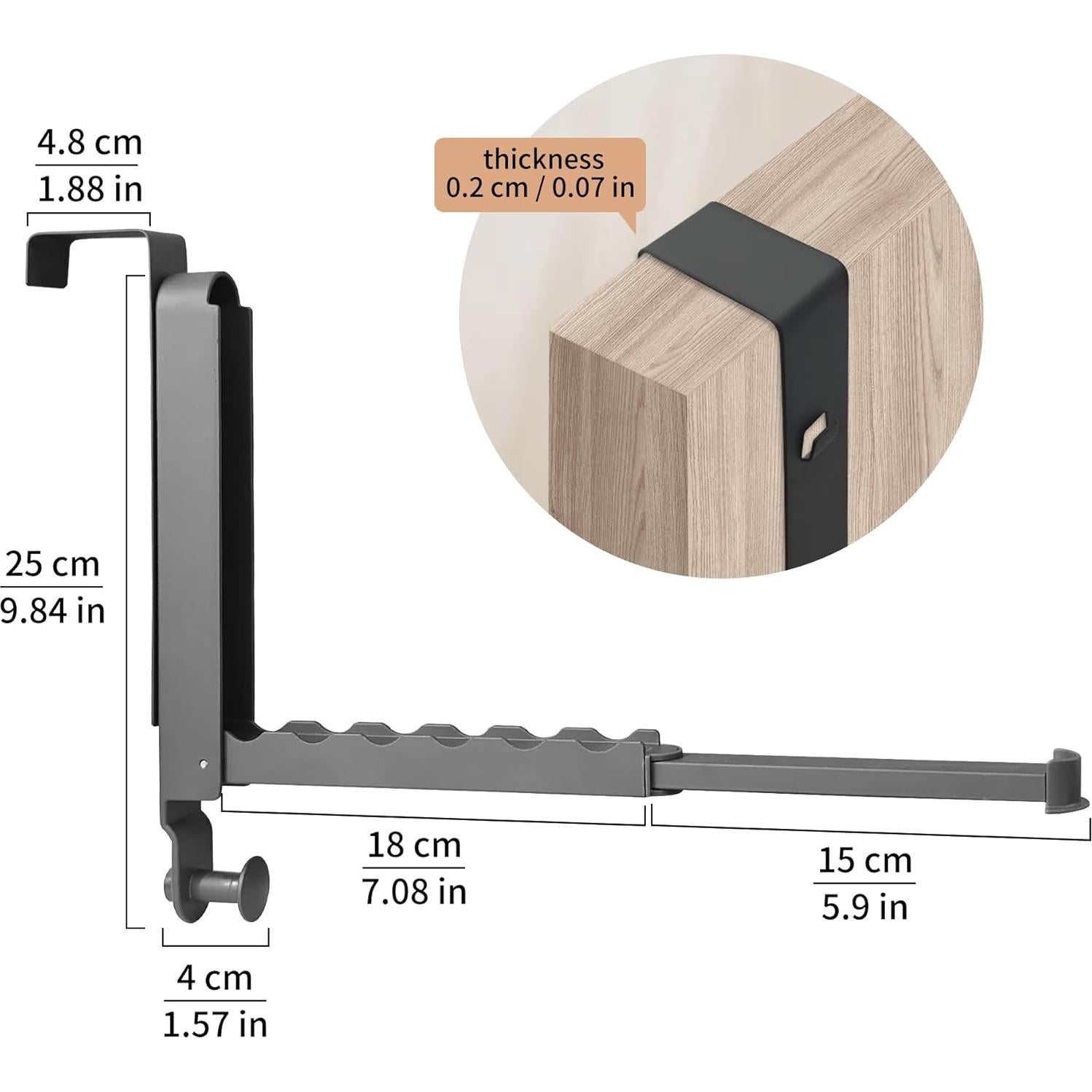 Estante Plegable RFOUO para Secar Ropa 2 Piezas Gris