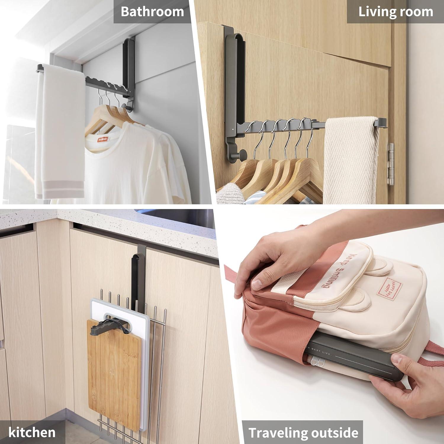 Estante Plegable RFOUO para Secar Ropa 2 Piezas Gris