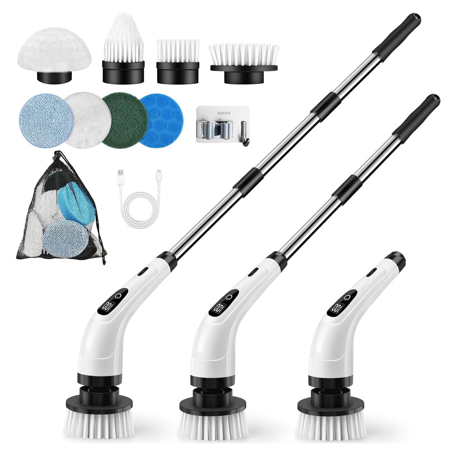 Cepillo Eléctrico Giratorio GOXAWEE Inalámbrico 8 Cabezas