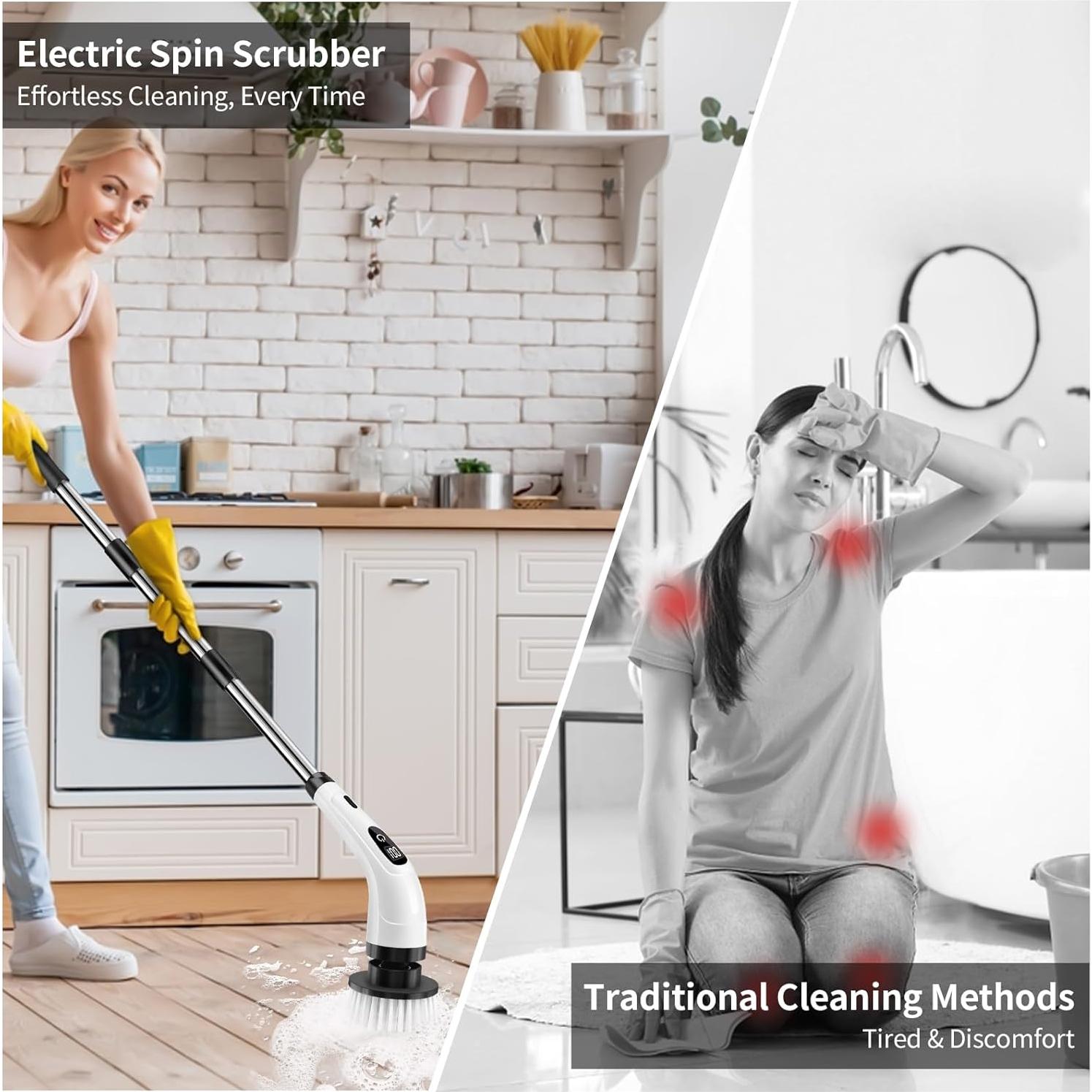 Cepillo Eléctrico Giratorio GOXAWEE Inalámbrico 8 Cabezas