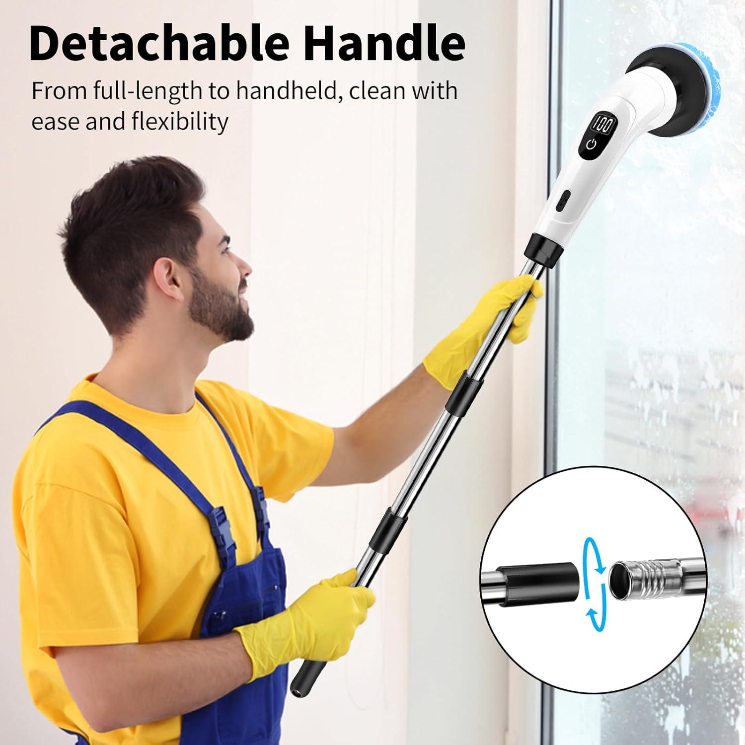 Cepillo Eléctrico Giratorio GOXAWEE Inalámbrico 8 Cabezas