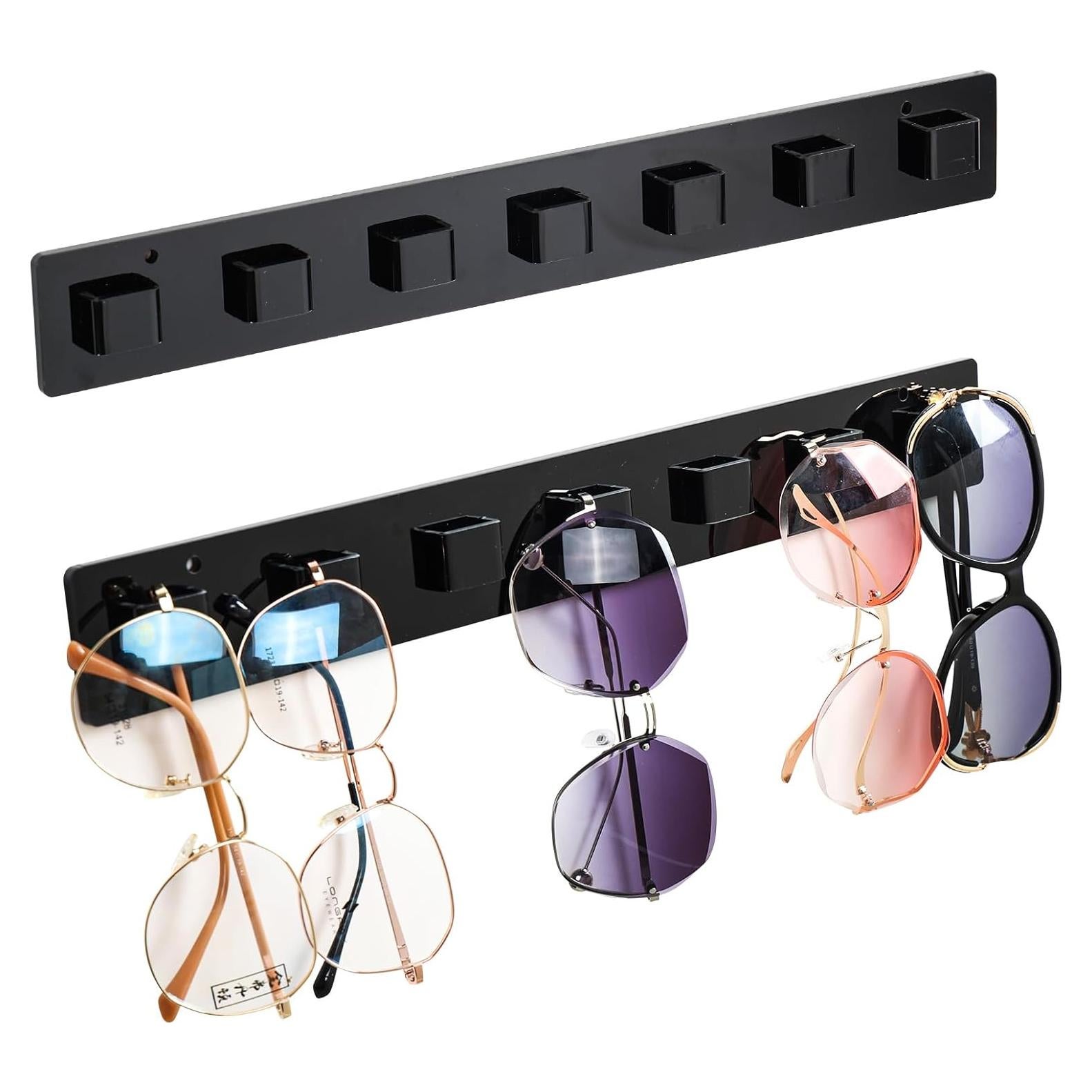 Organizador de Gafas de Sol Acrílico SILFGRLF 2 Piezas Negro