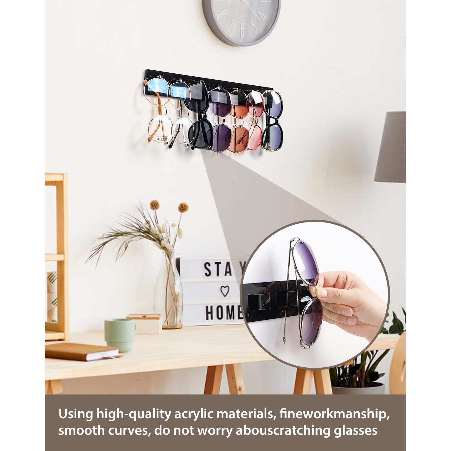 Organizador de Gafas de Sol Acrílico SILFGRLF 2 Piezas Negro