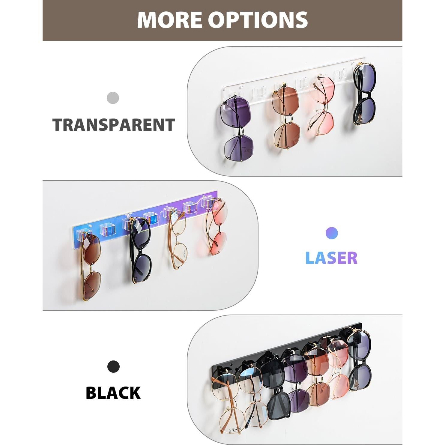 Organizador de Gafas de Sol Acrílico SILFGRLF 2 Piezas Negro