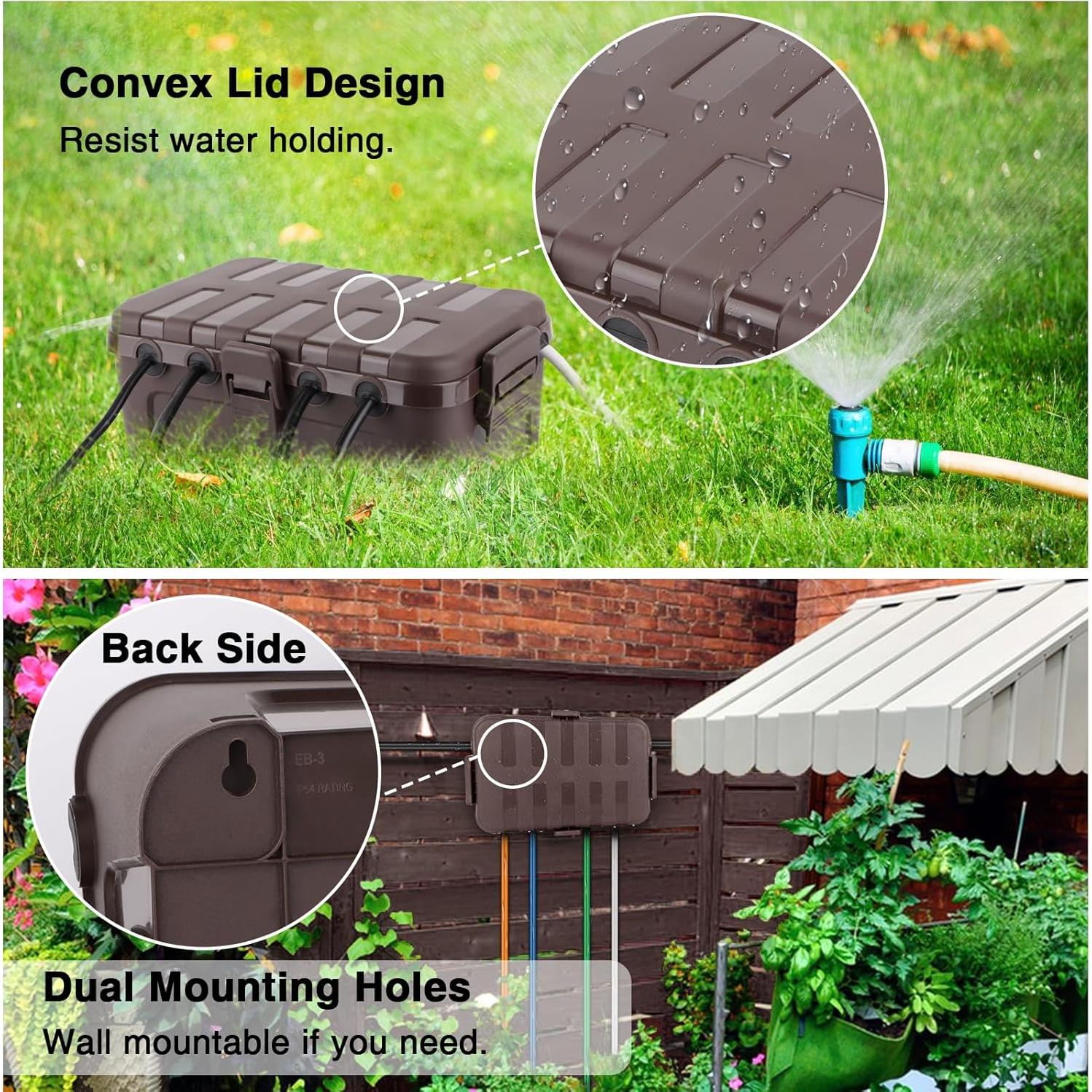 Flemoon Juego de Cajas Eléctricas Impermeables para Exterior