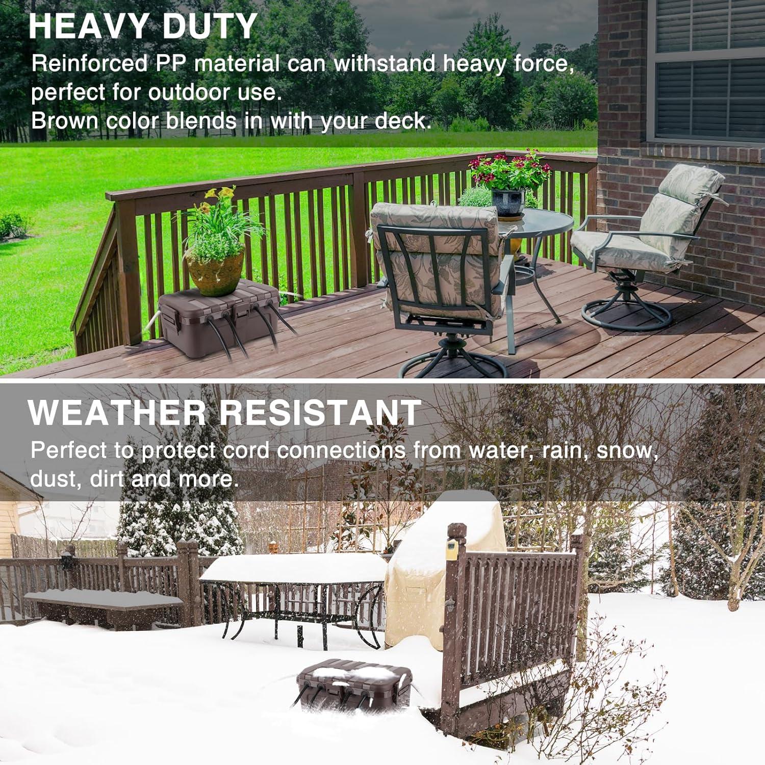 Flemoon Juego de Cajas Eléctricas Impermeables para Exterior