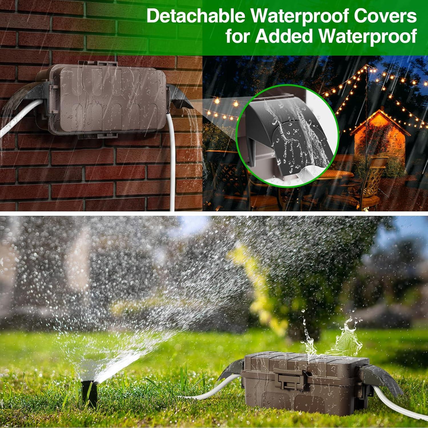 Flemoon Juego de Cajas Eléctricas Impermeables para Exterior