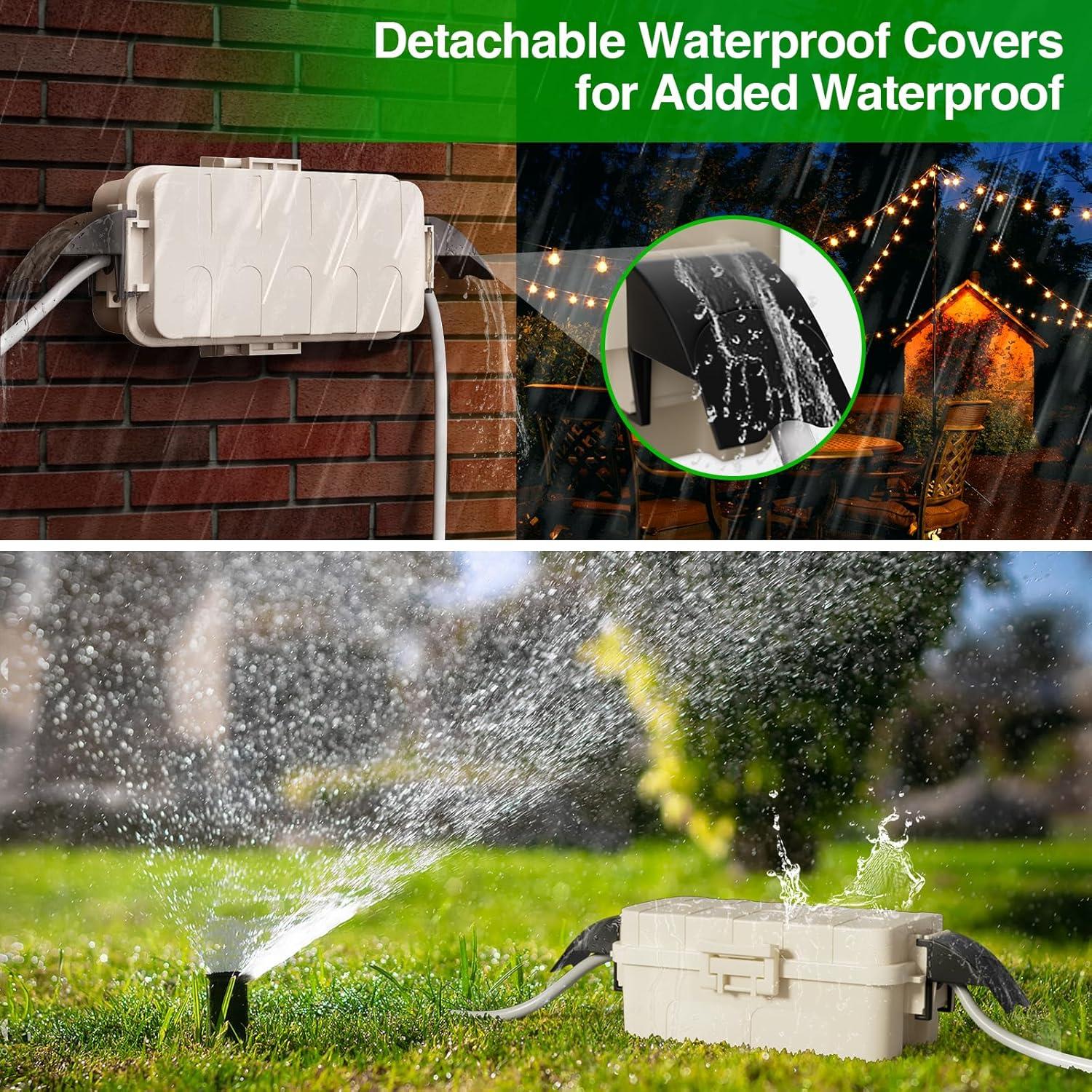 Flemoon Juego de Cajas Eléctricas Impermeables 2 Piezas