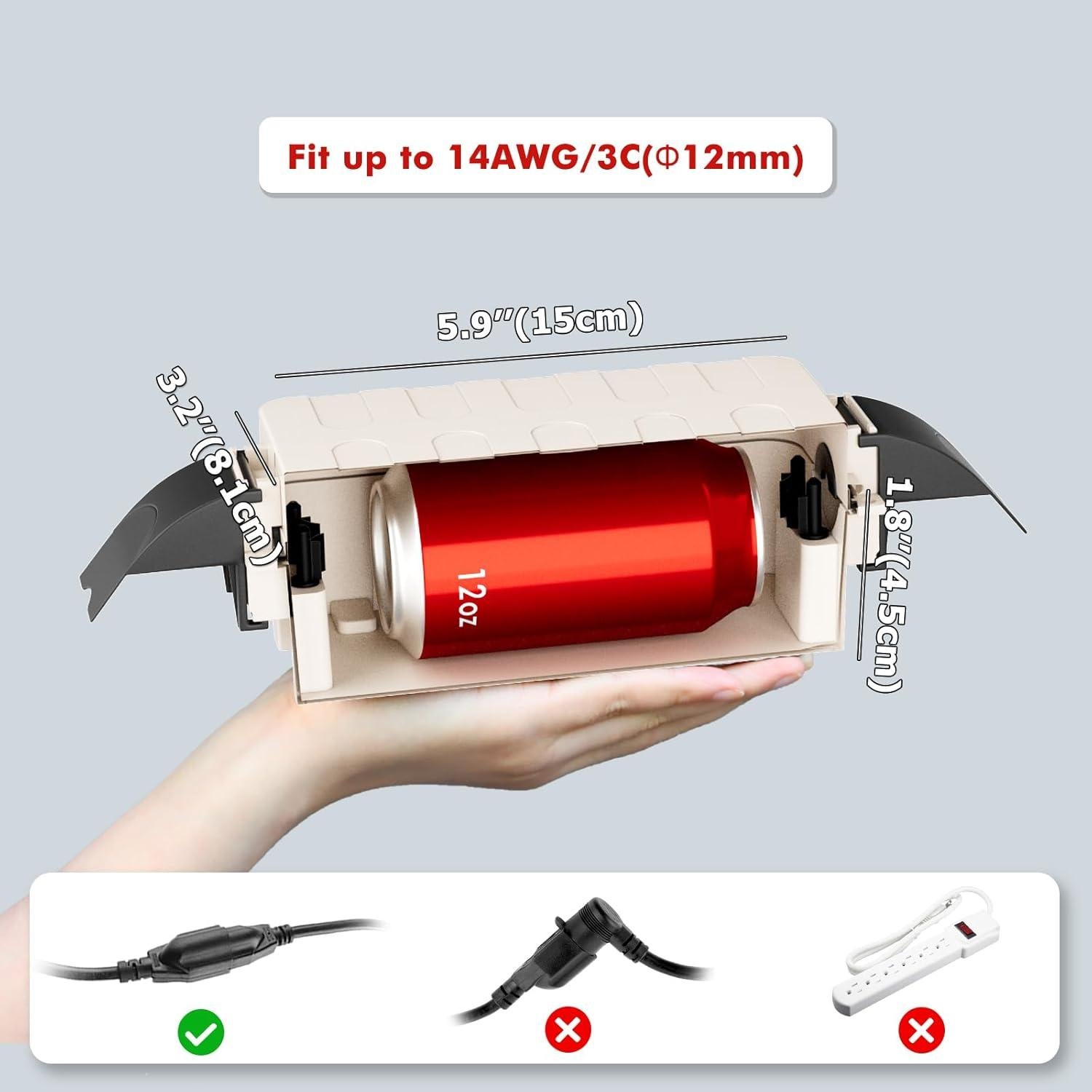 Flemoon Juego de Cajas Eléctricas Impermeables 2 Piezas