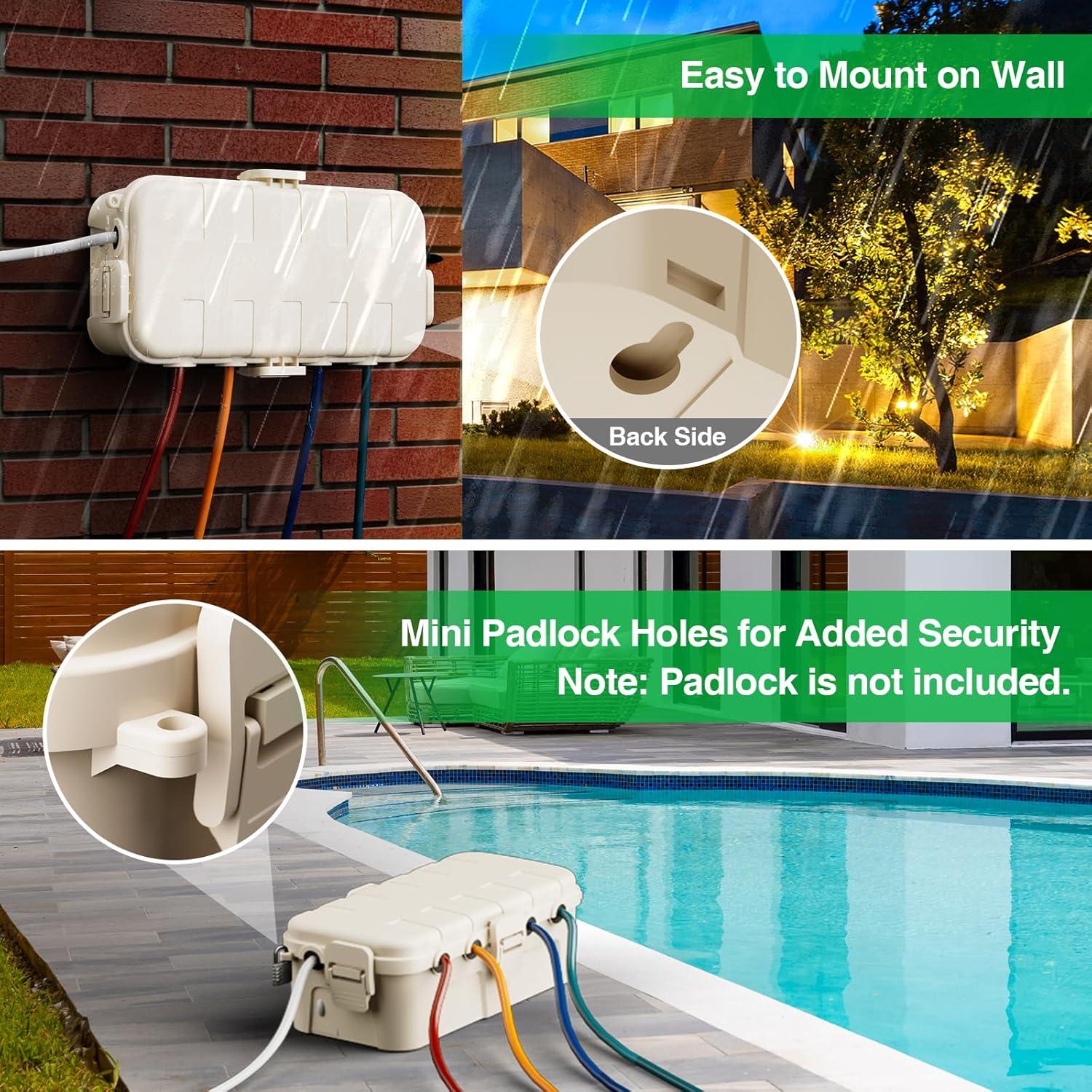 Flemoon Juego de Cajas Eléctricas Impermeables 2 Piezas