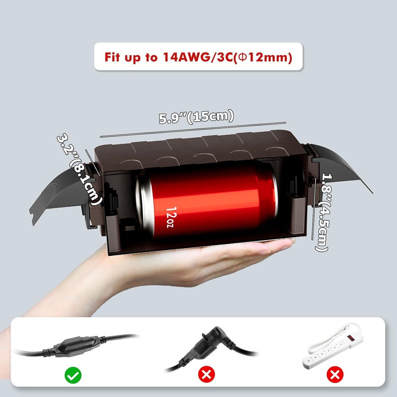 Flemoon Juego de Cajas Eléctricas Impermeables para Exterior