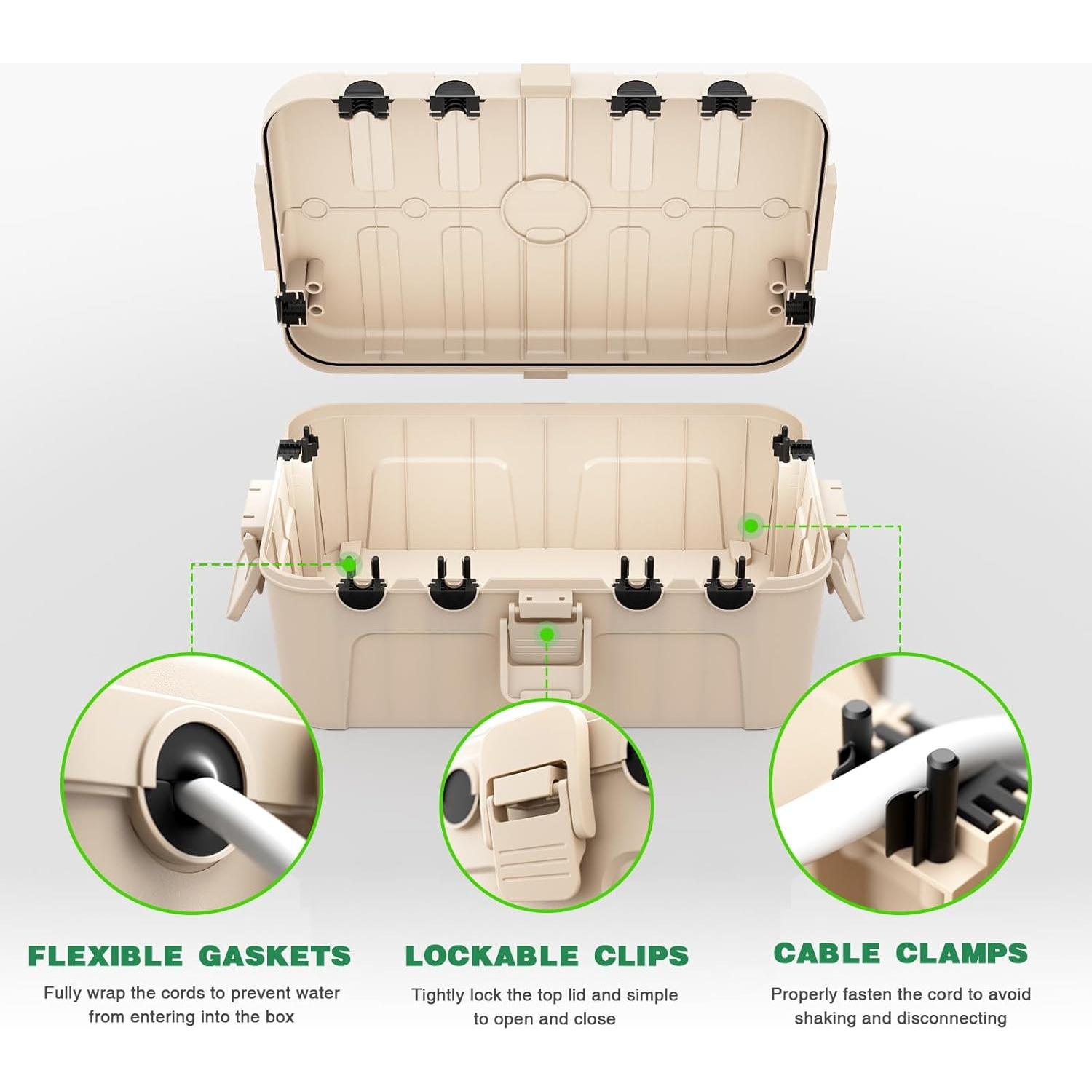 Flemoon Juego de Cajas Eléctricas Impermeables 2 Piezas