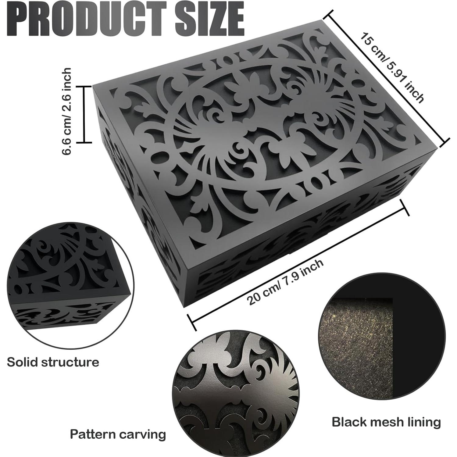 Cubierta de Timbre de Puerta de Madera Negra Grau 19.7x15.2 cm