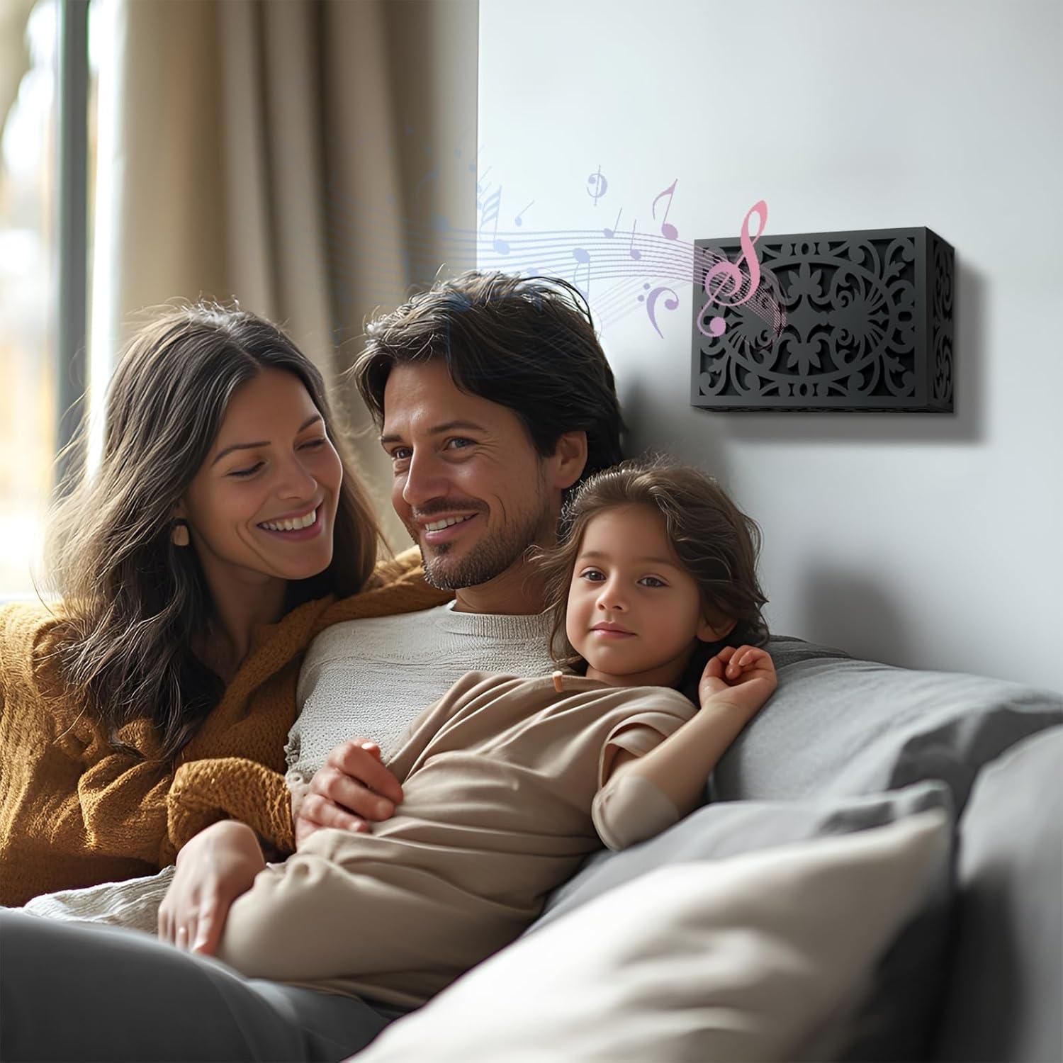 Cubierta de Timbre de Puerta de Madera Negra Grau 19.7x15.2 cm