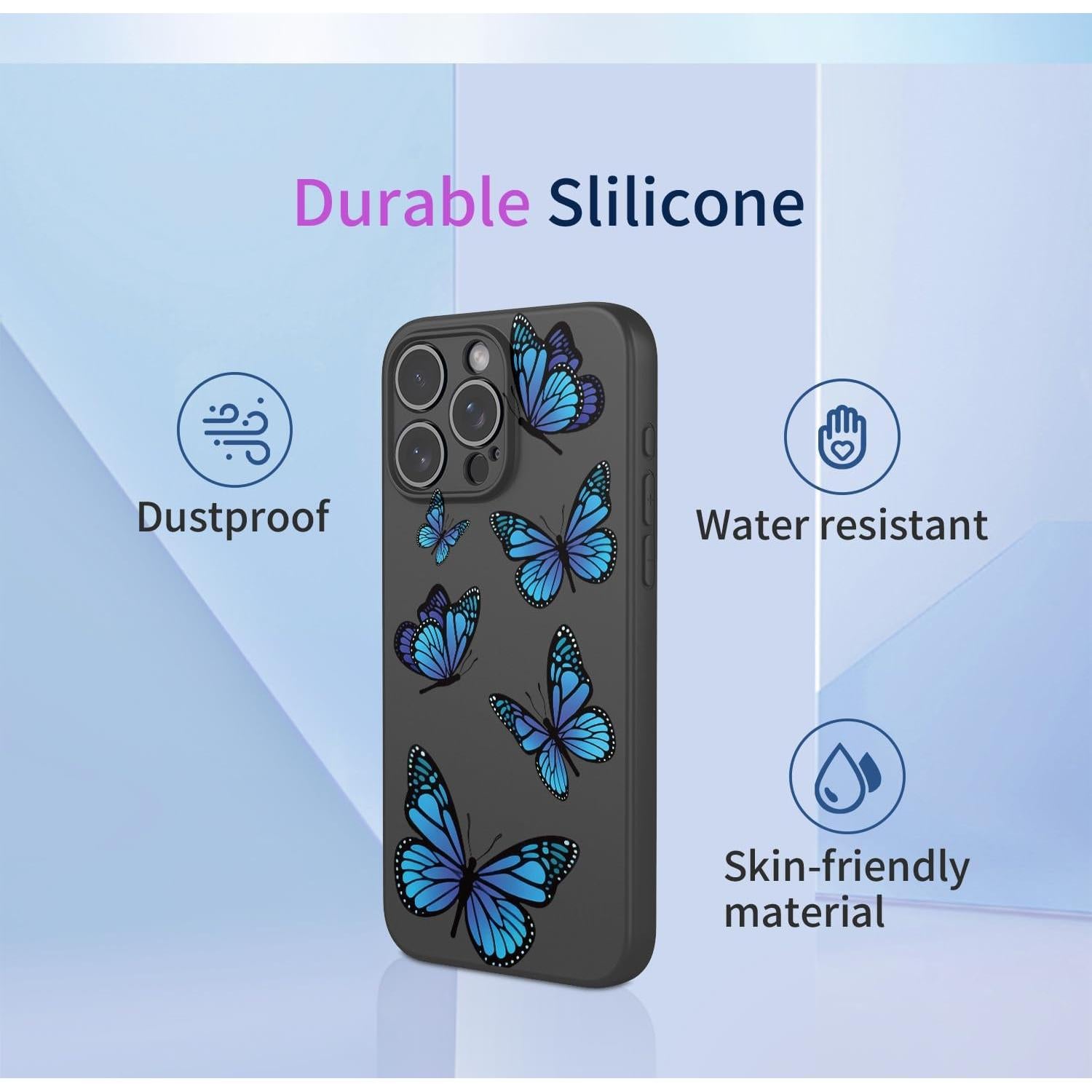 Funda TPU Mariposa Negra para Xiaomi Redmi Note 9 Pro Max