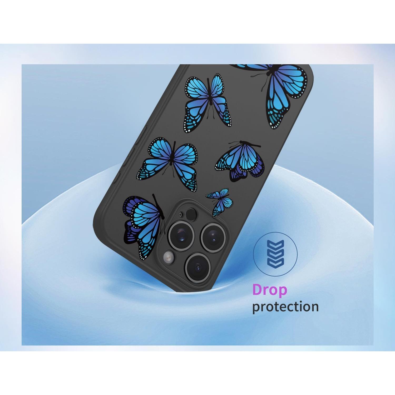Funda TPU Mariposa Negra para Xiaomi Redmi Note 9 Pro Max