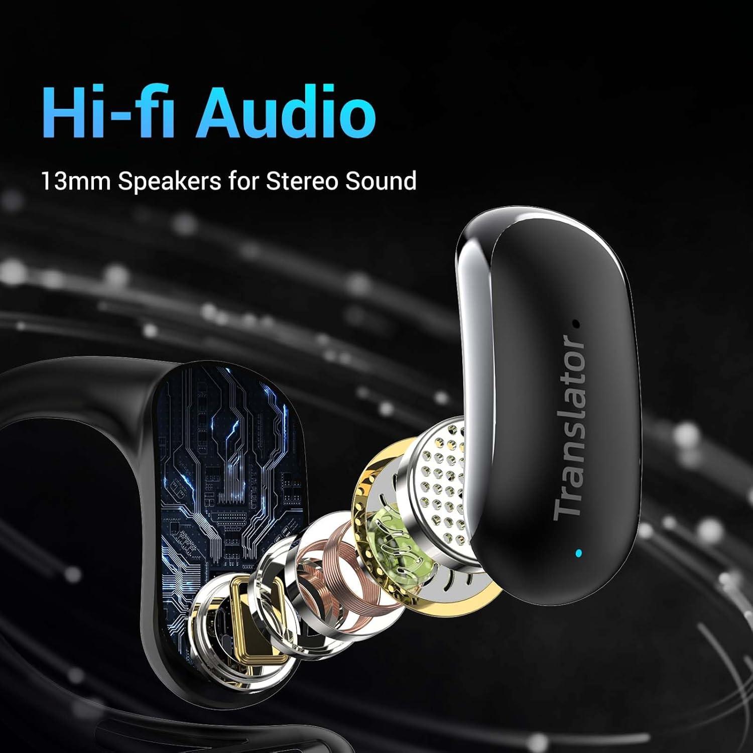 Auriculares Traductores AI Wooask F56 Negro 144 Idiomas