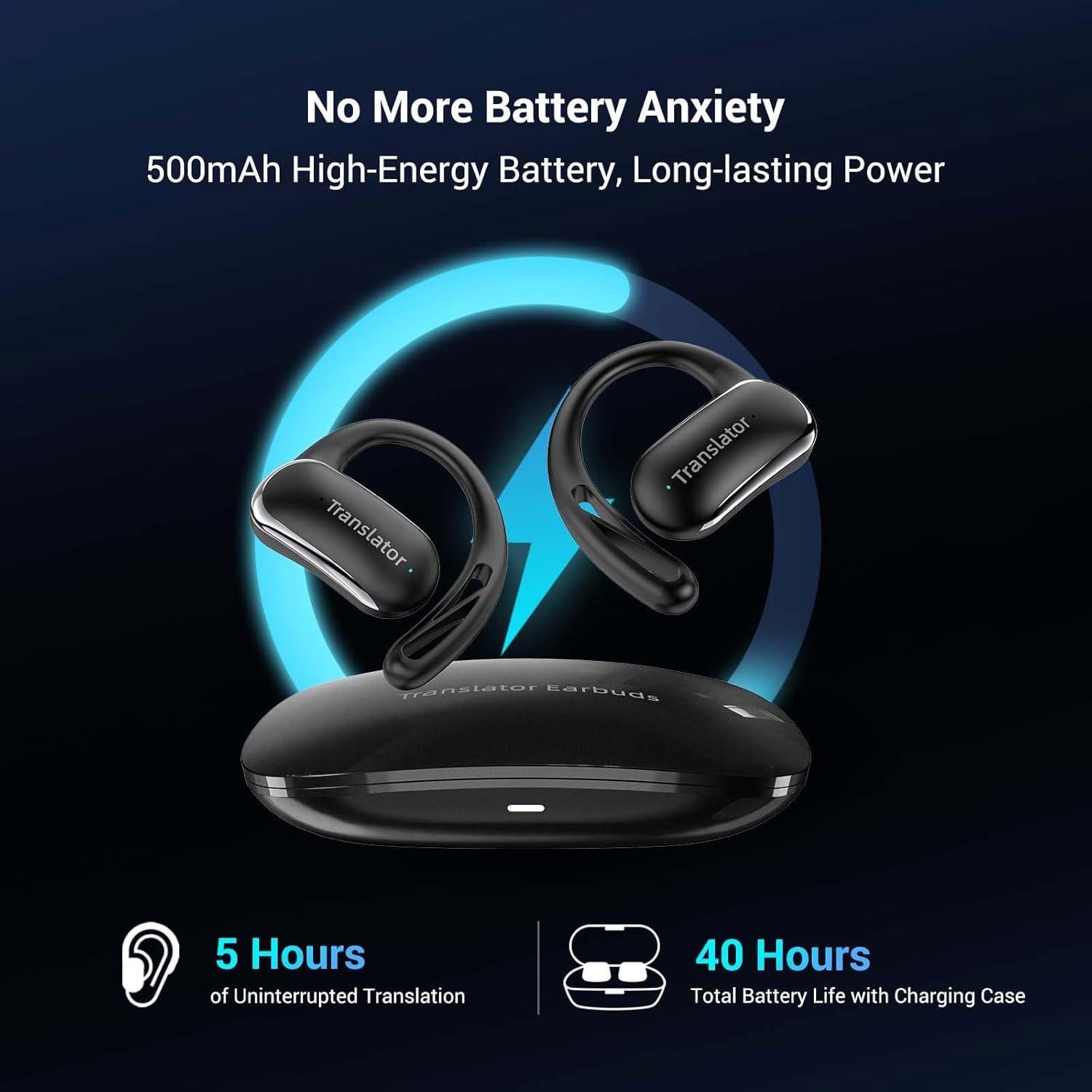 Auriculares Traductores AI Wooask F56 Negro 144 Idiomas