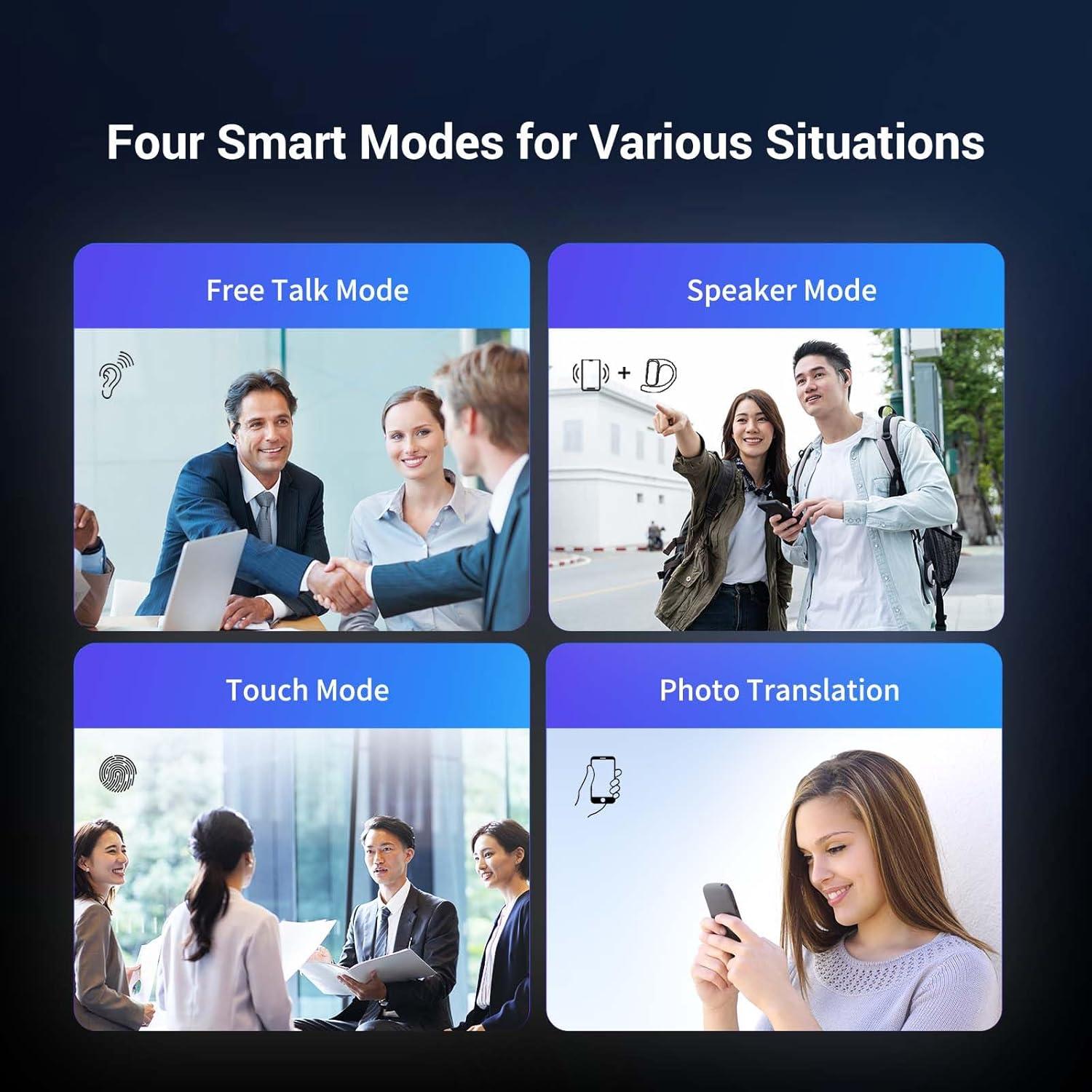 Auriculares Traductores AI Wooask F56 Negro 144 Idiomas