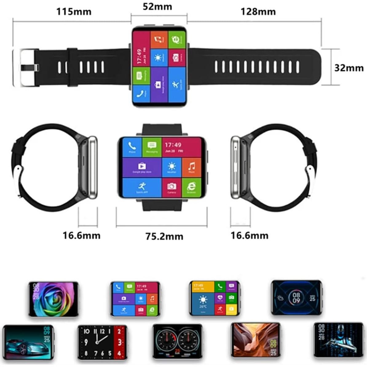 Reloj Inteligente 4G Refly DM100 Pantalla 7.26 cm 1GB 16GB