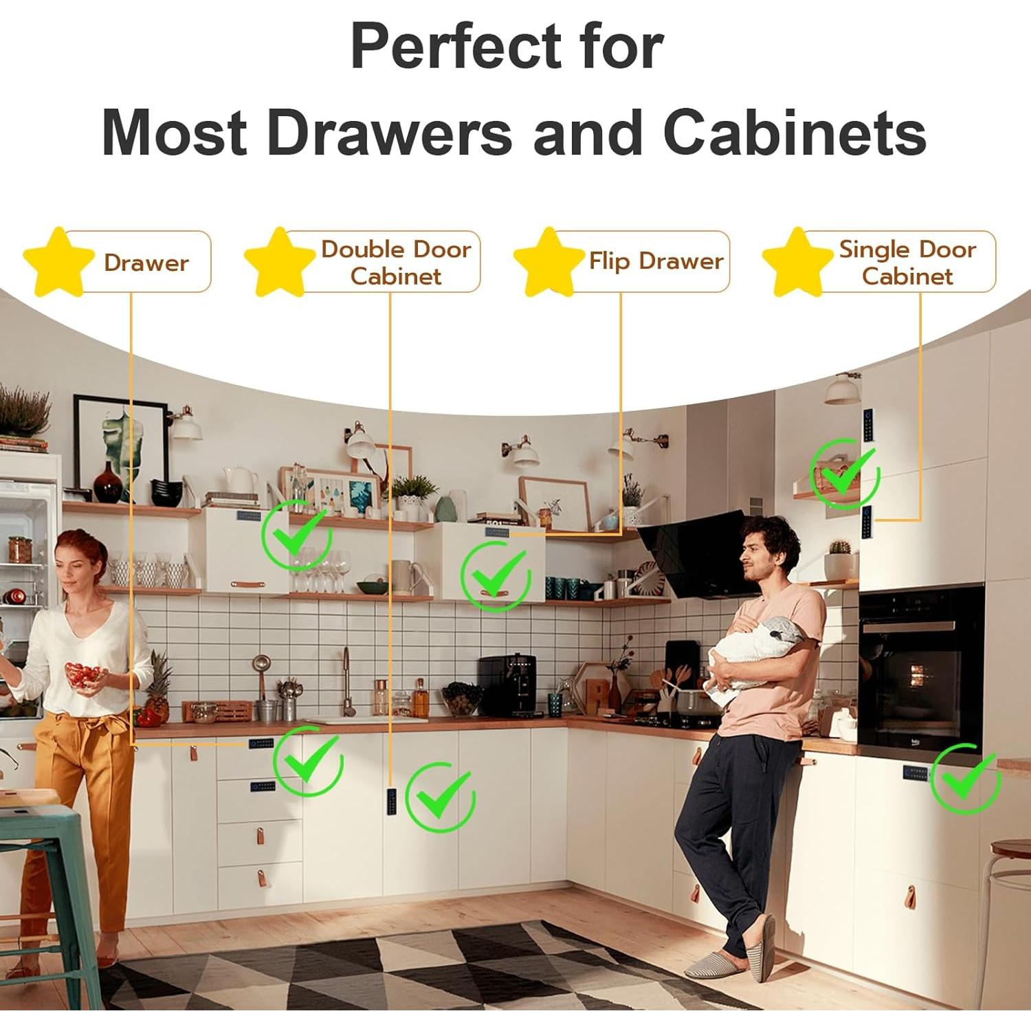 Cerradura Inteligente eLinkSmart YL-F31H RFID para Cajones