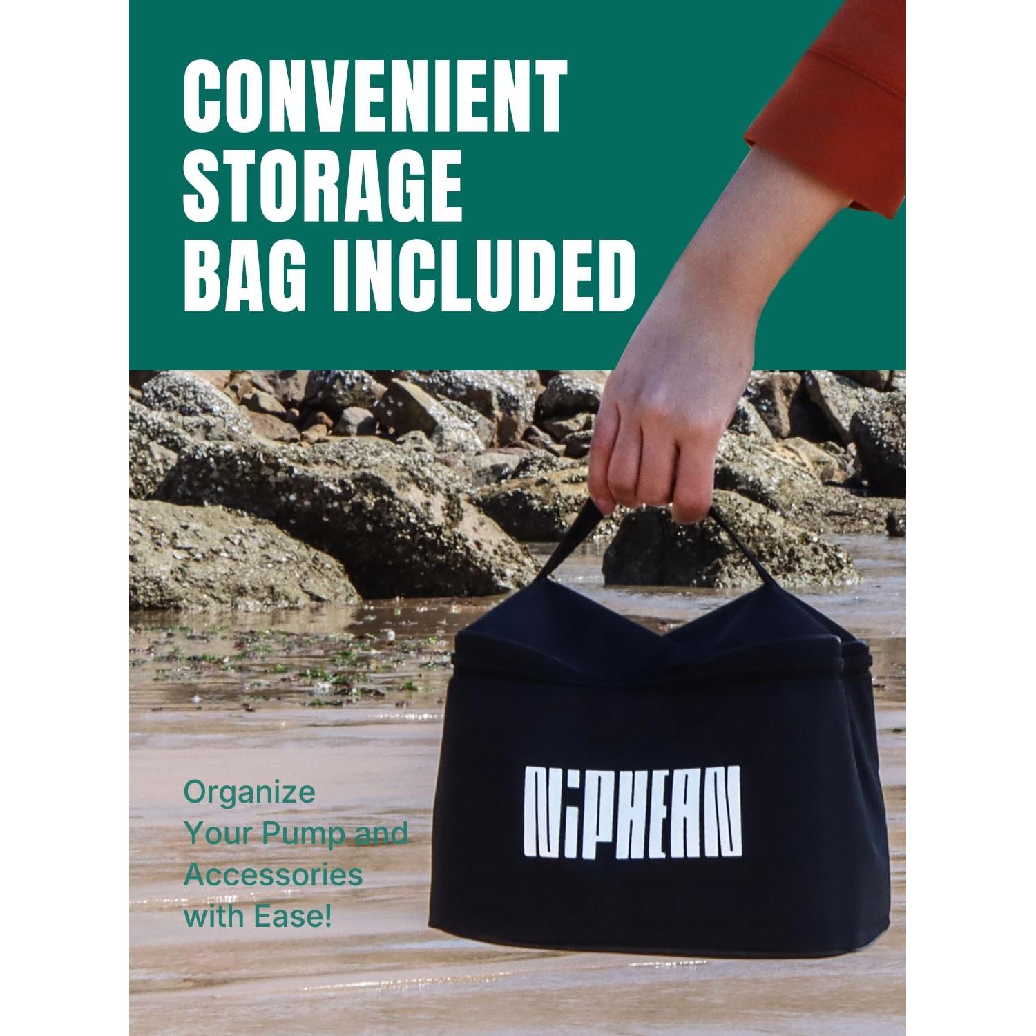 Bomba de Aire Eléctrica Niphean para Paddle y Neumáticos 50 PSI