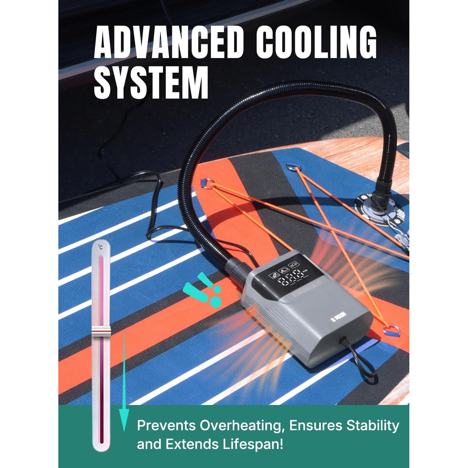 Bomba de Aire Eléctrica Niphean para Paddle y Neumáticos 50 PSI