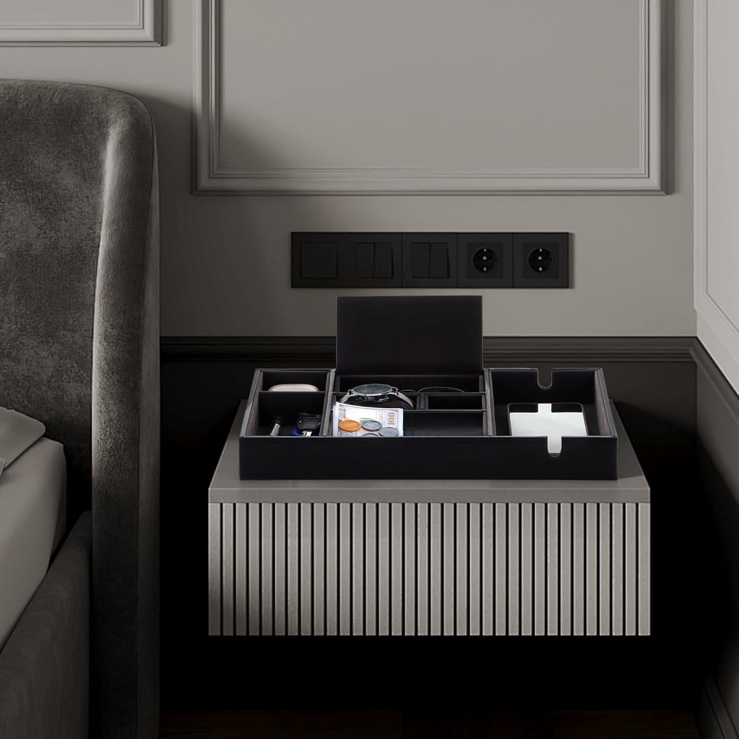 Bandeja de Valet IBURTEN para Hombres, Organizador de Escritorio