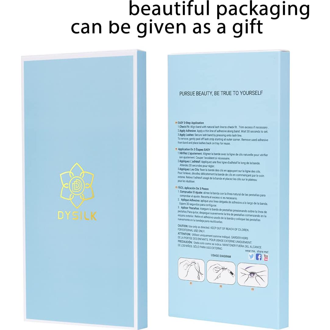 Pestañas Postizas DYSILK 5 Paquetes 6D Visón Esponjosas