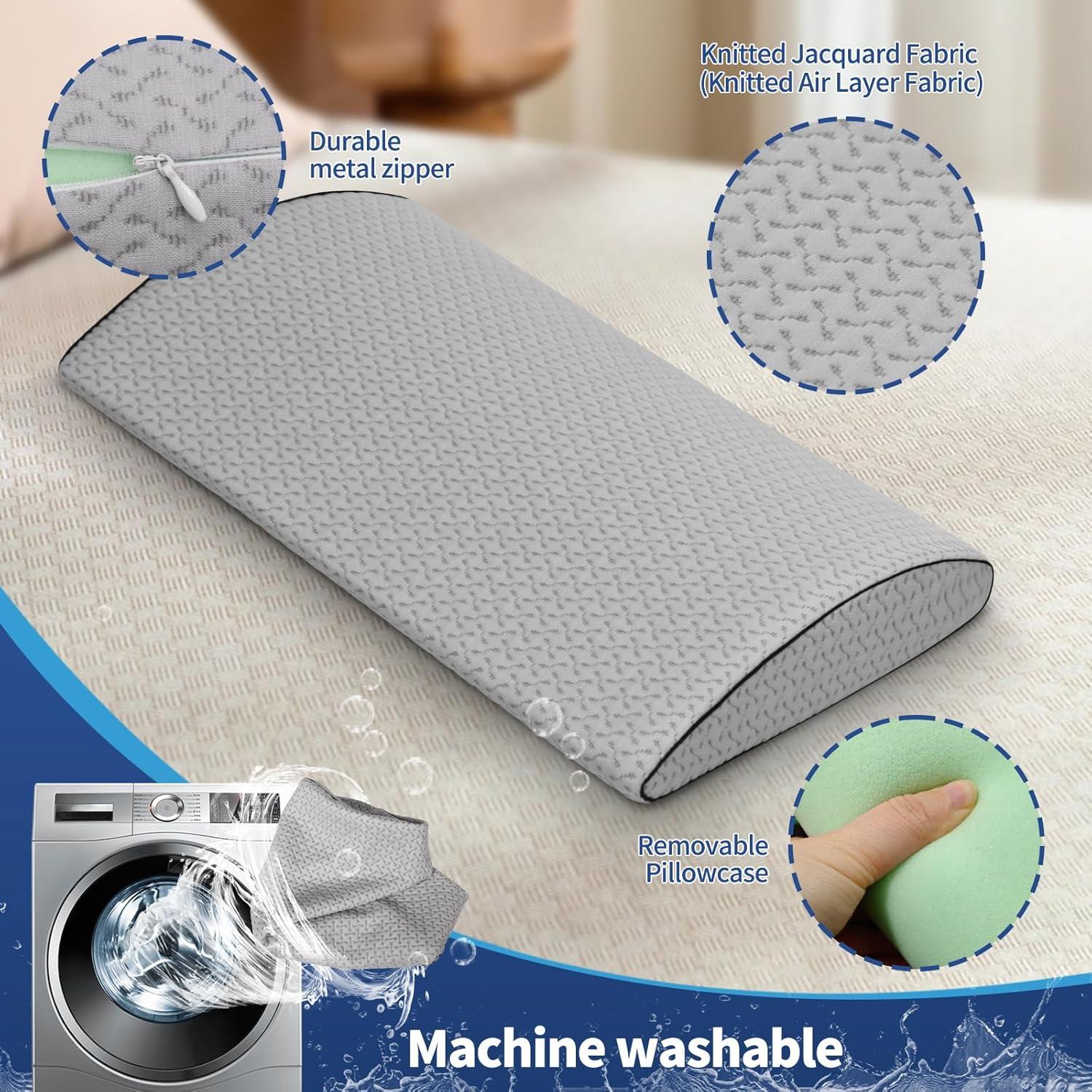 Almohada de Soporte Lumbar Nockovi 60x30cm para Alivio Espalda