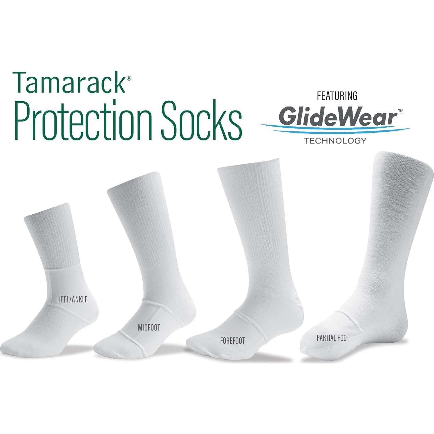 Calcetines de Protección Tamarack GlideWear para Amputados - Negro